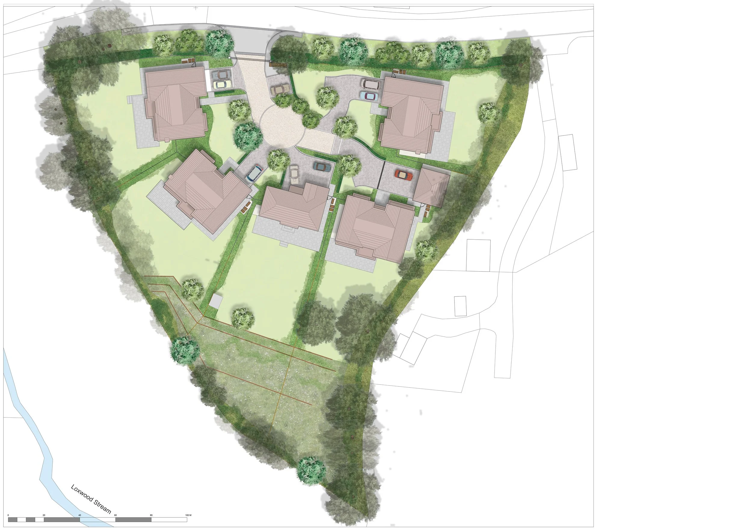 Orchard House - Rendered Masterplan with cars.jpg