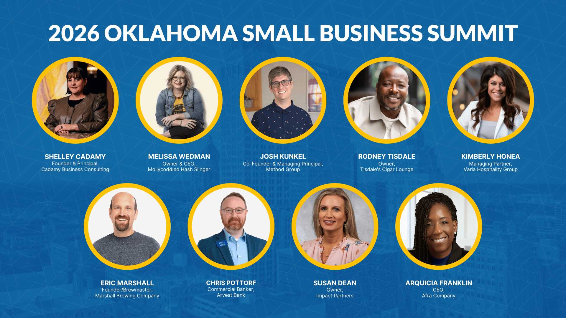 2026 Oklahoma Small Business Summit Speakers OKSBE