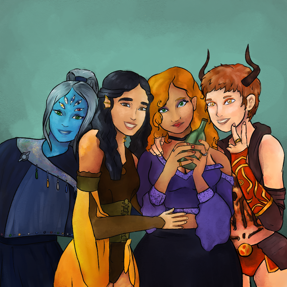 "Kingmaker" - Commissioned group portrait done in Clip Studio Paint.