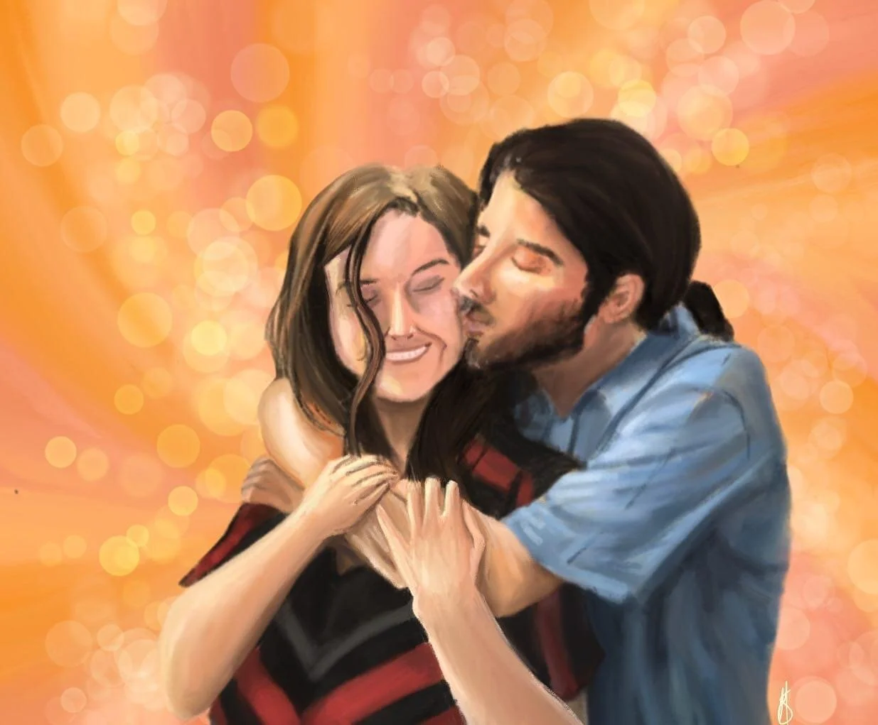 "Joy" - Painted in Procreate based off of a photo of my friends.