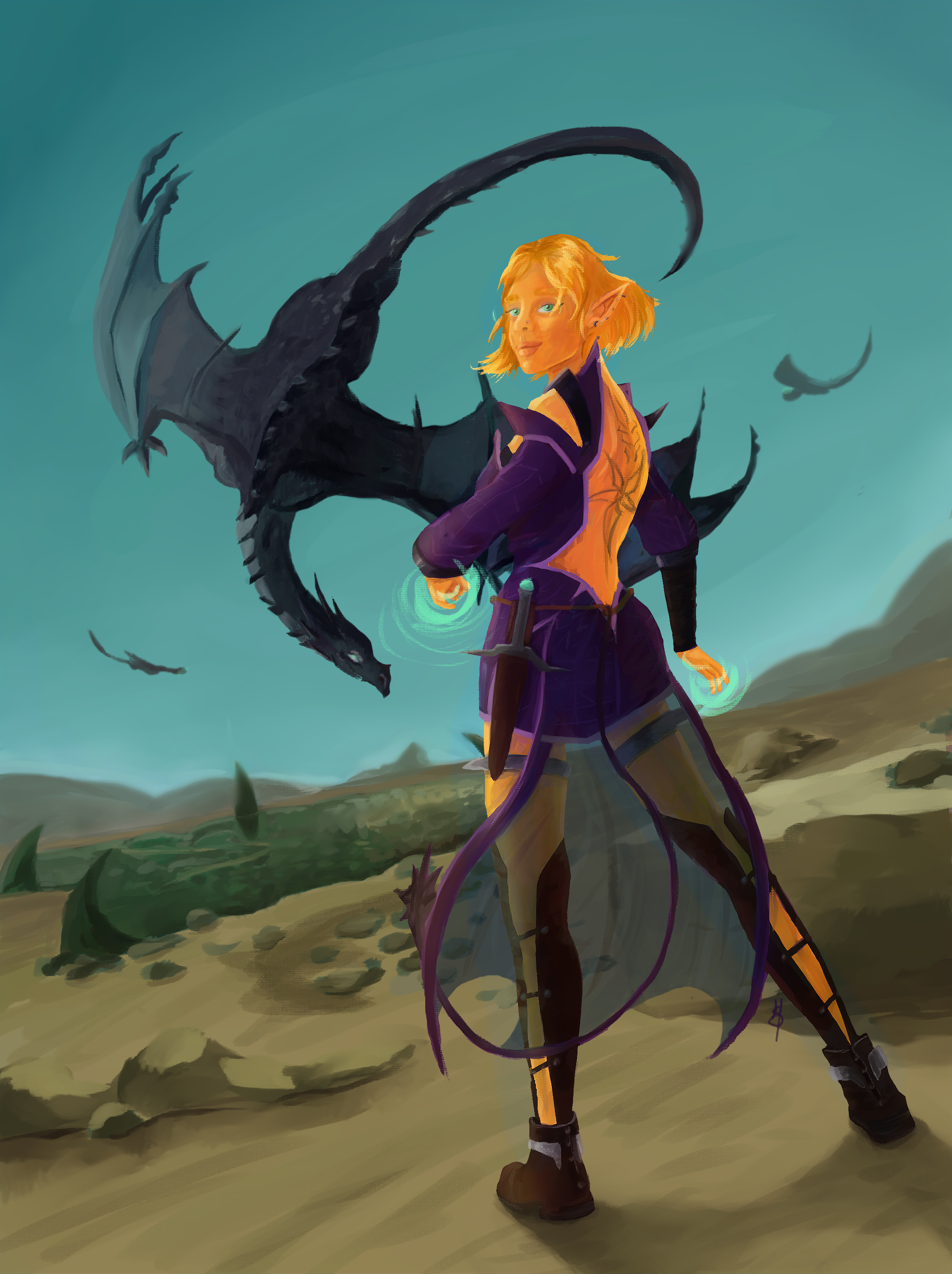 "Amahlia Murdo" - Digital commission made in Clip Studio Paint.