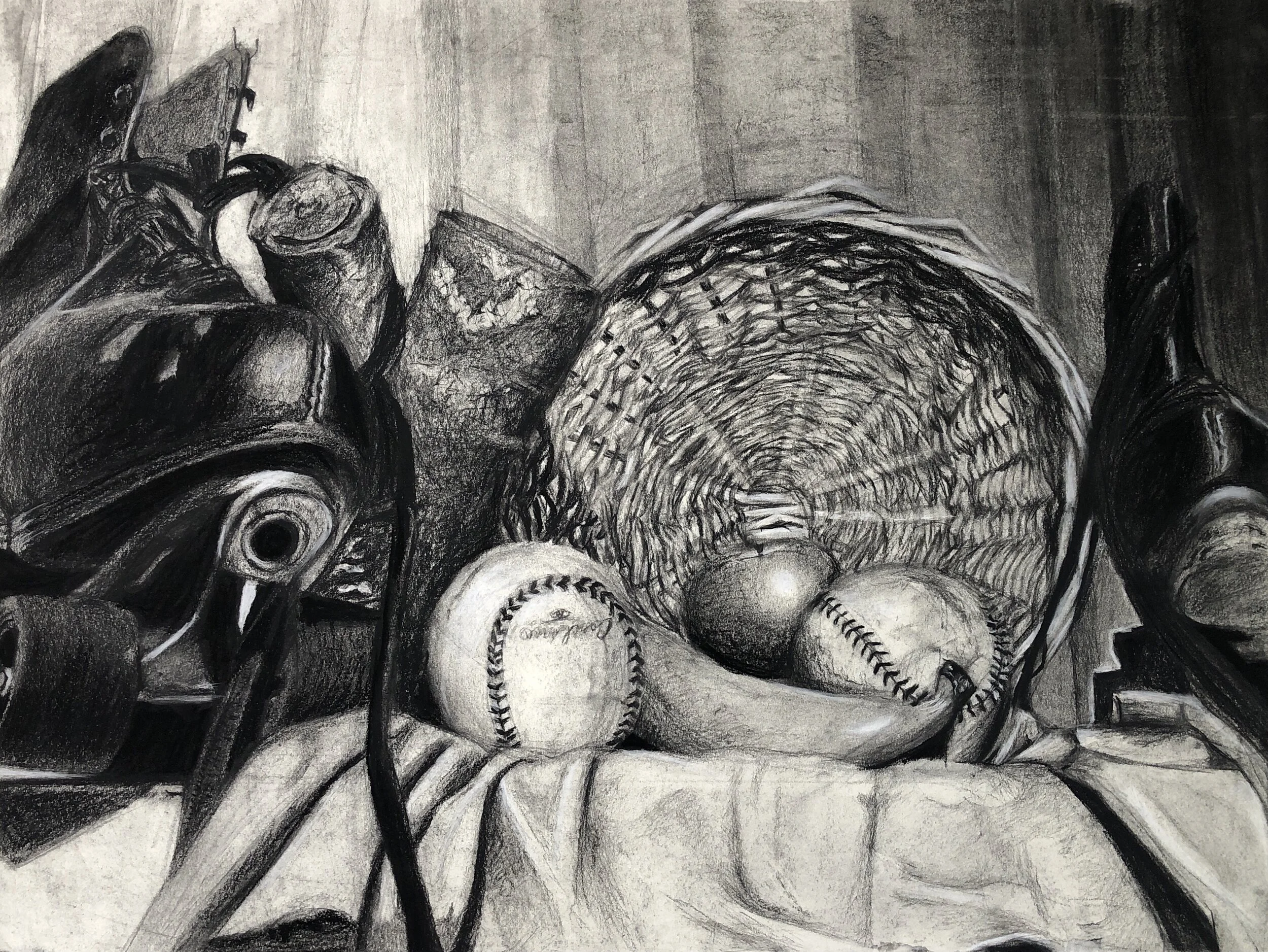 "Younger" - Charcoal on paper
Exhibited in the Todd Art Glass Gallery 2018.