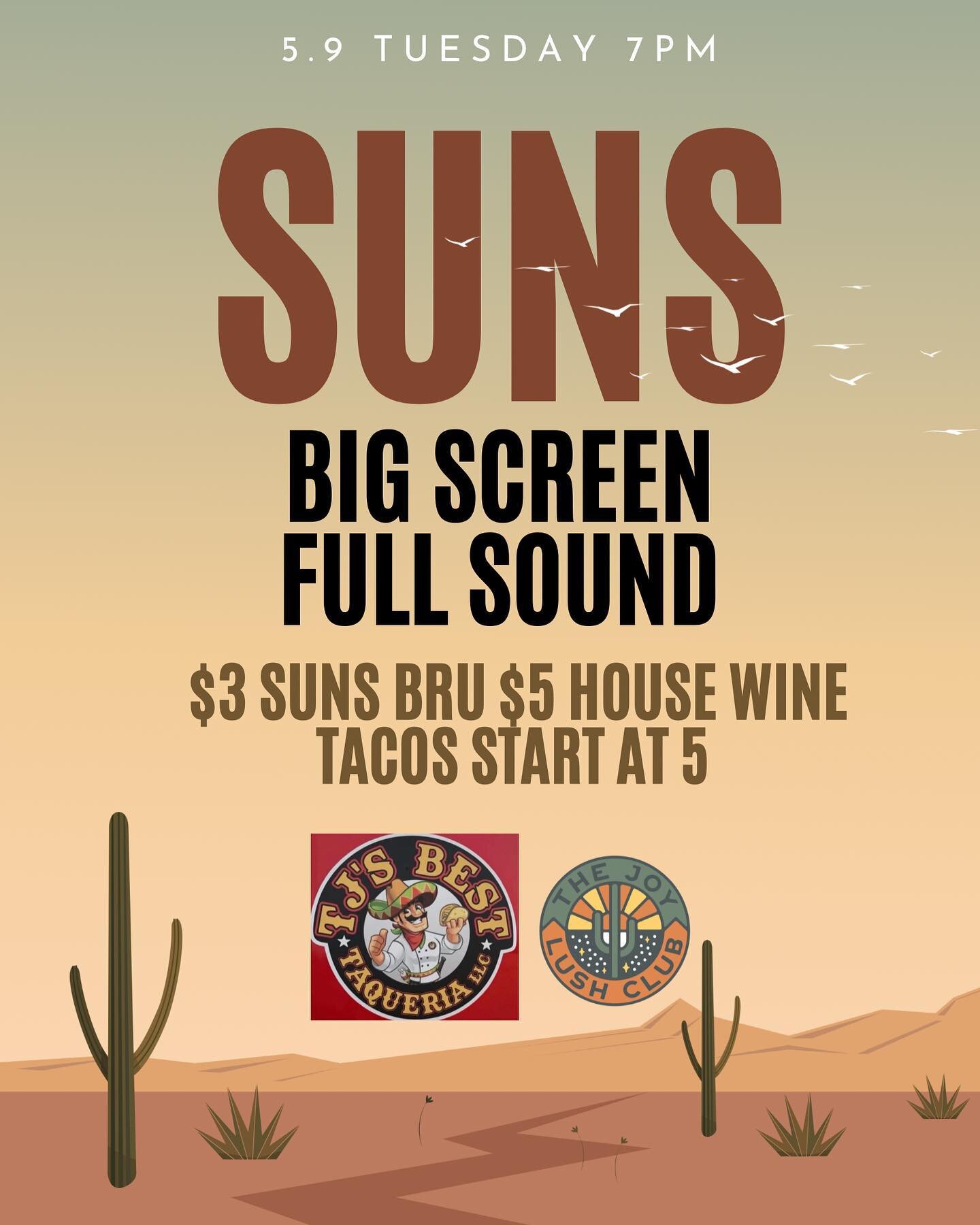 HUGE win yesterday! Come cheer on the boys this Tuesday with us&mdash; tacos start at 5 and great drink specials all night!