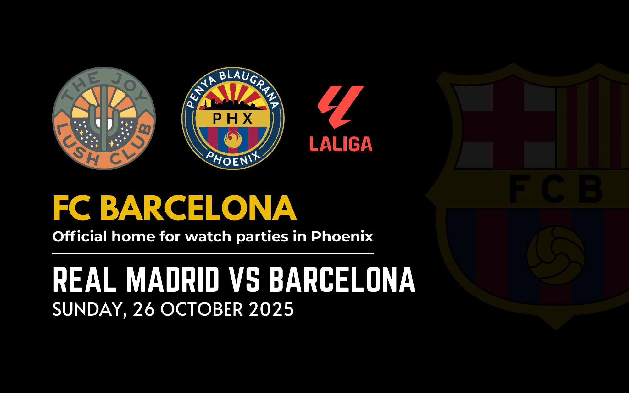 Real Madrid vs Barcelona El Clásico watch party