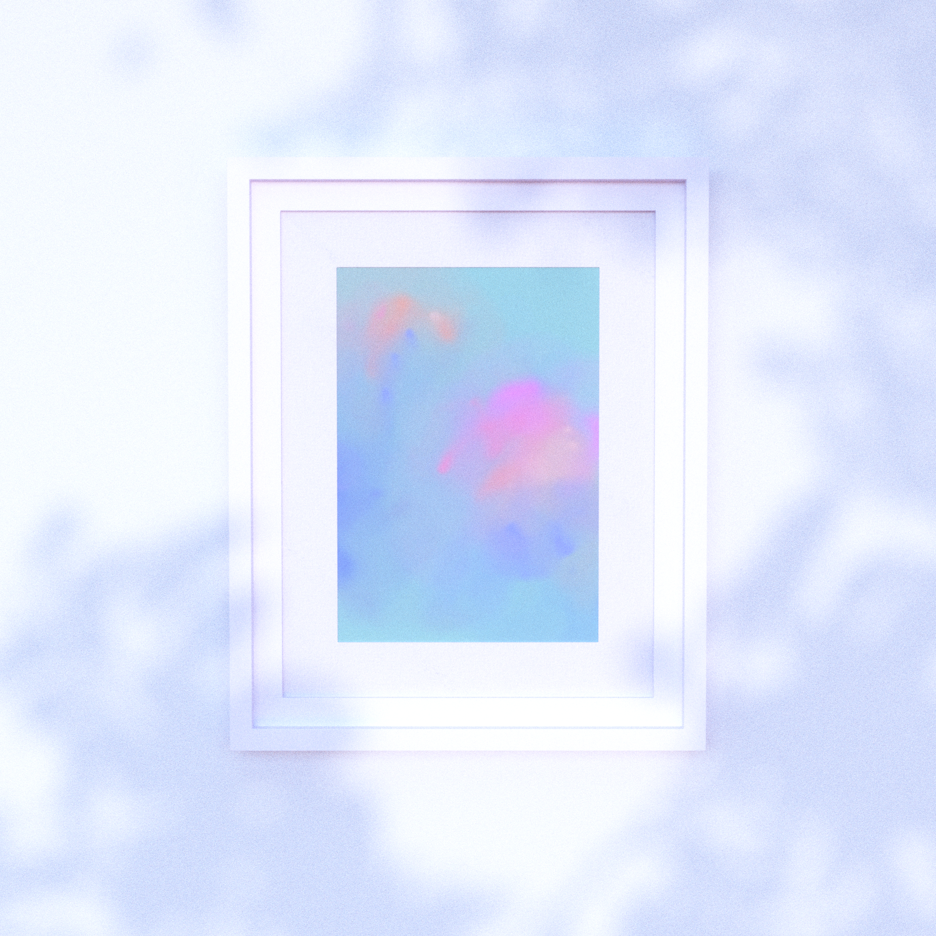 subtle abstract art print with movement of colour