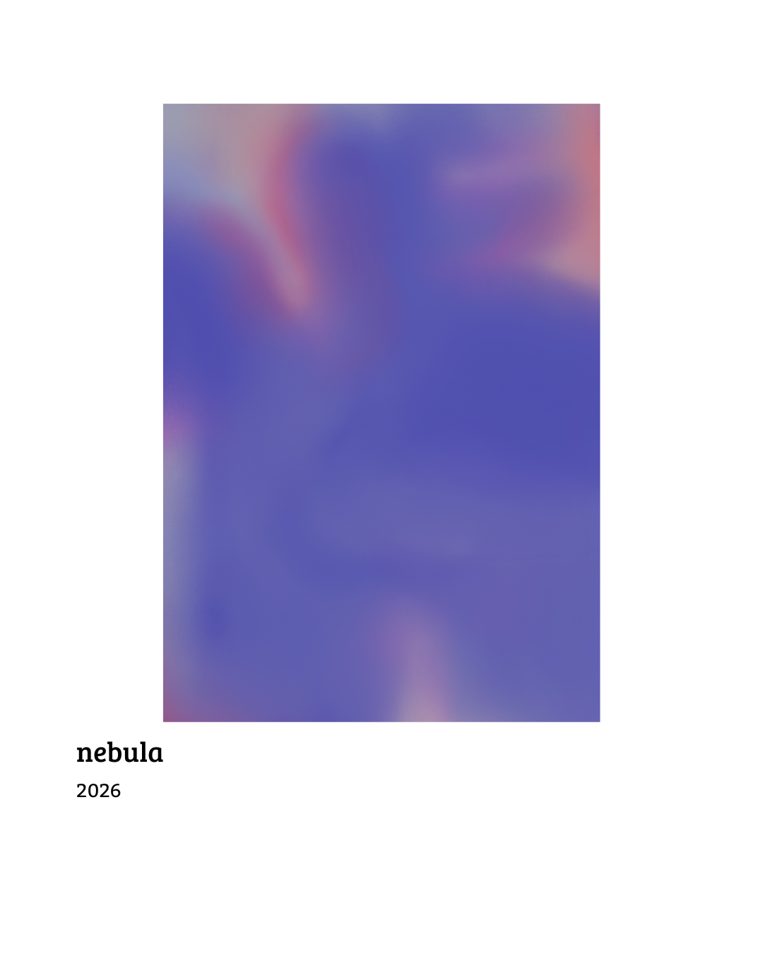 Abstract blurred image with purple, pink, blue, and green tones, resembling a nebula effect.