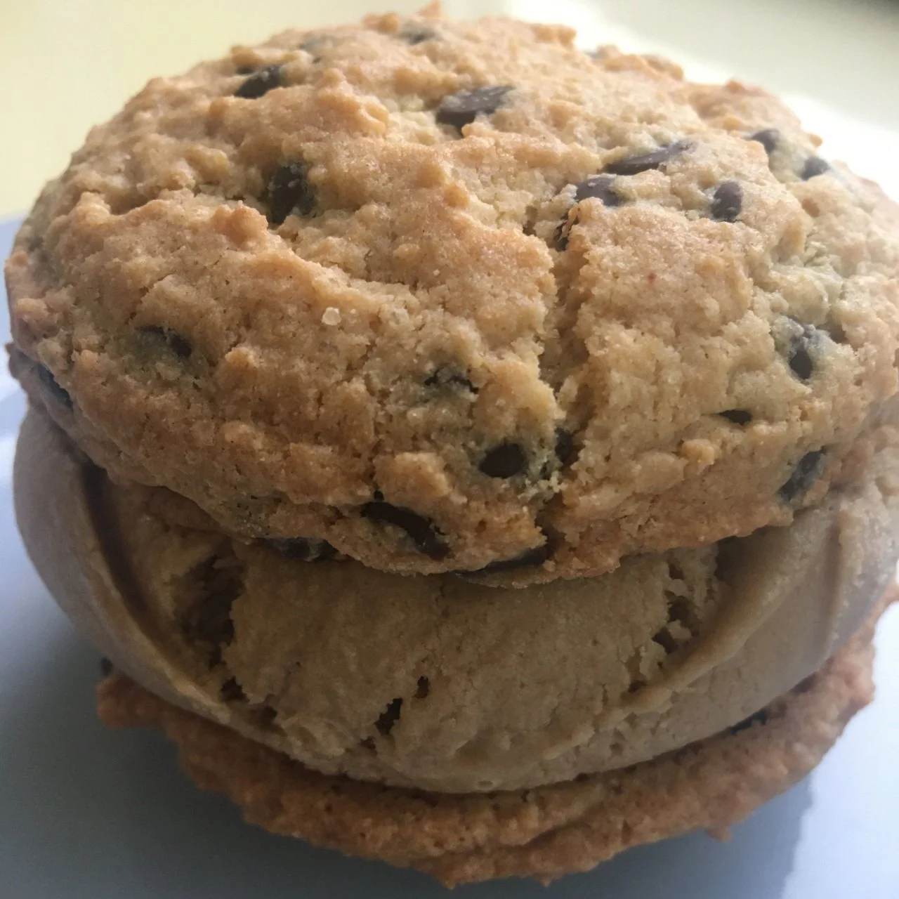 Vegan Ice Cream Sandwiches, Scooped to Order, GF Option Available, Mini Sandwiches Available in our Freezer.