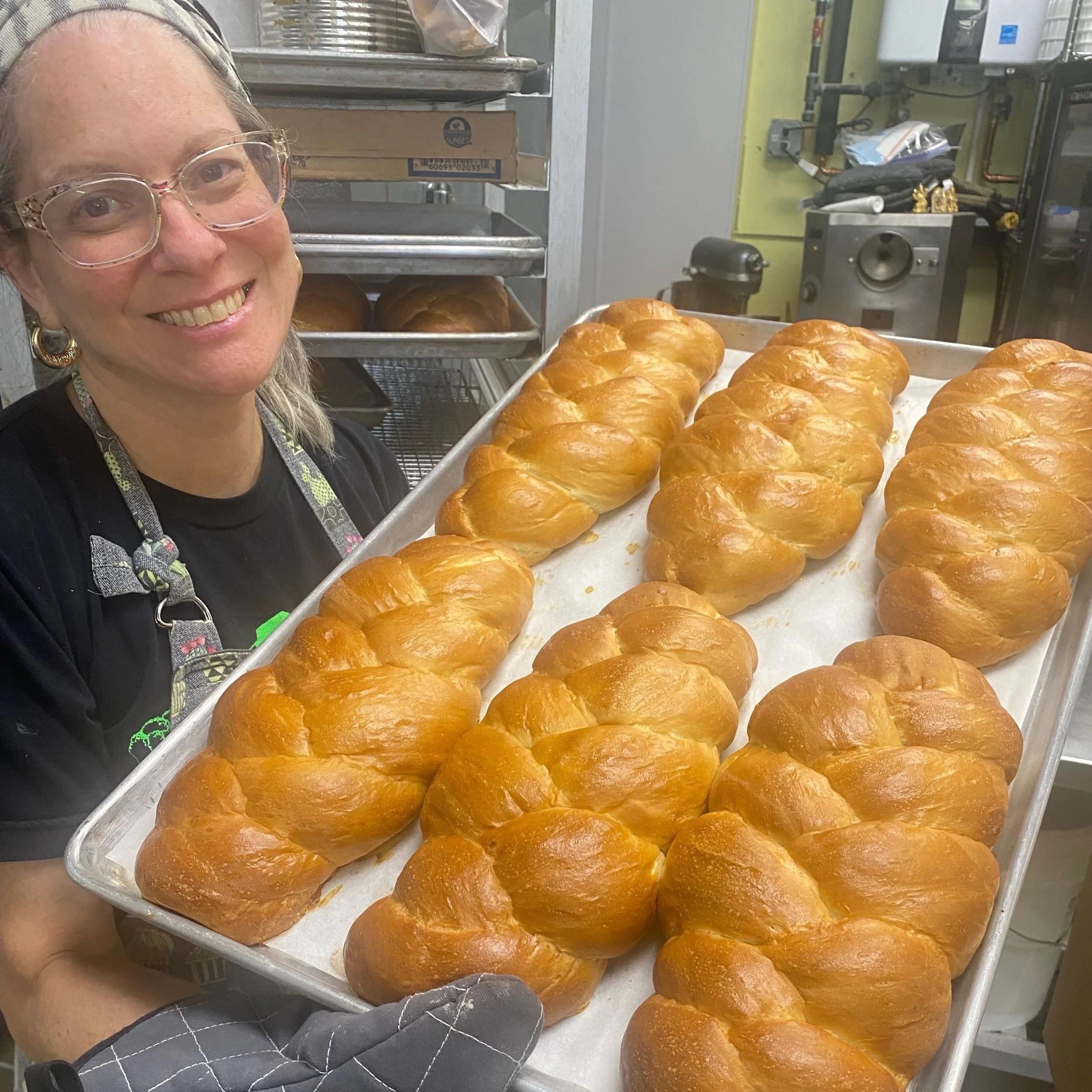 Fresh Baked Kosher Dairy & Egg Free Challah on Fridays! Definitely Pre-order. It ALWAYS sells out!
