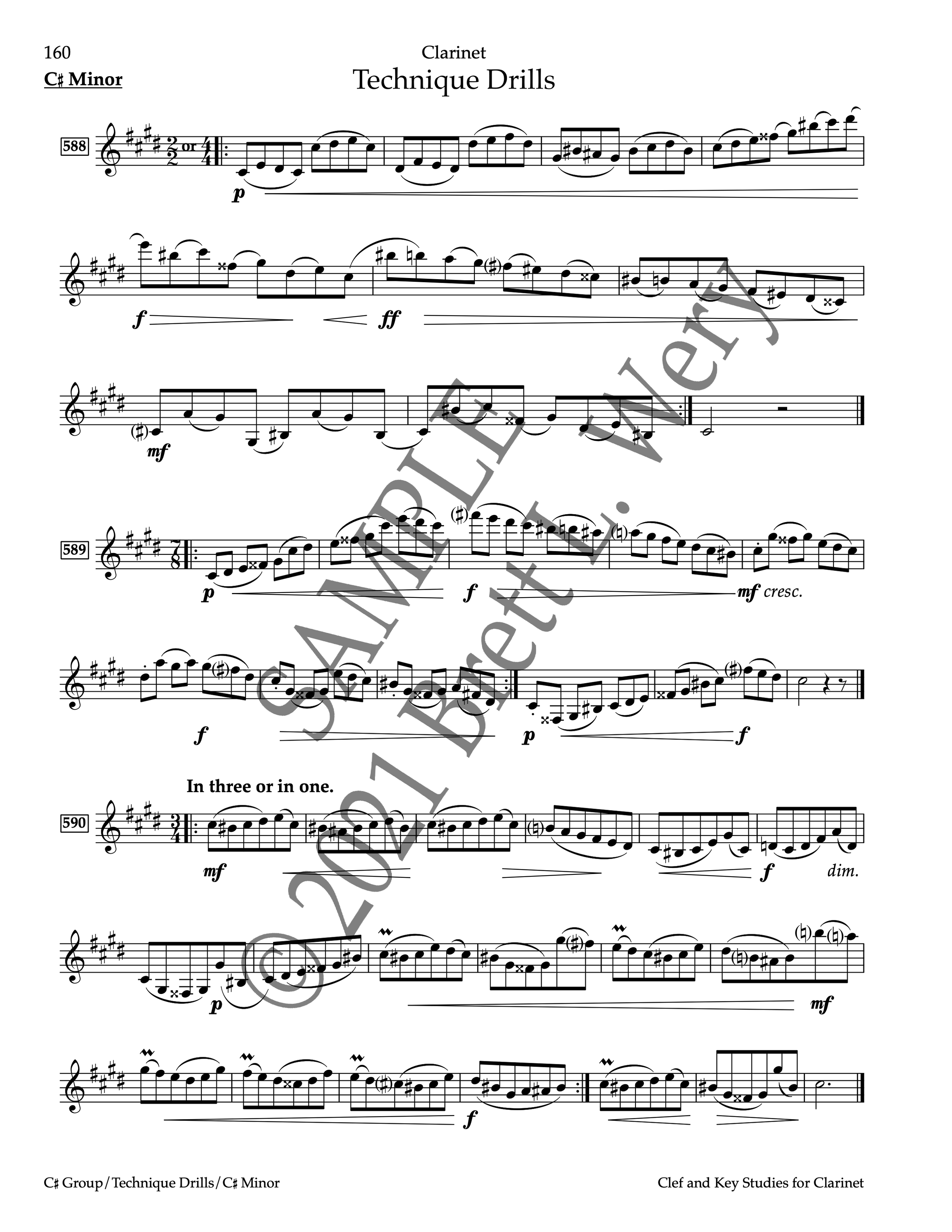 Clef and Key Studies for Clarinet — Brett L. Wery—Composer