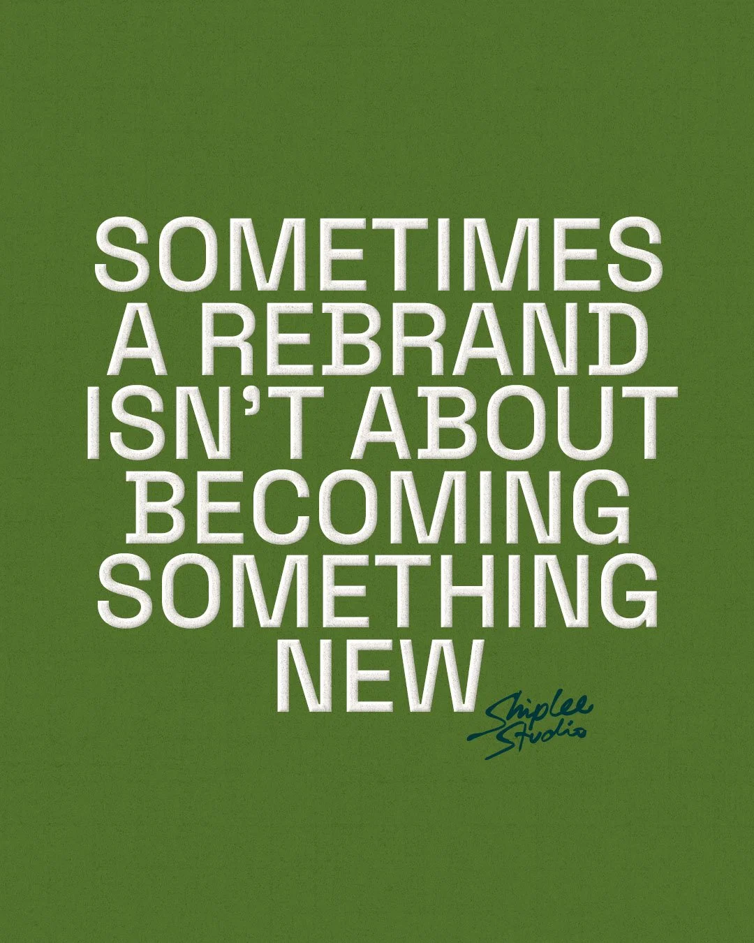 Sometimes a rebrand isn&rsquo;t about becoming something new.

It&rsquo;s about finally looking like the business you&rsquo;ve already become.

Your business may have evolved quietly over the years. Your experience has deepened, your services have be