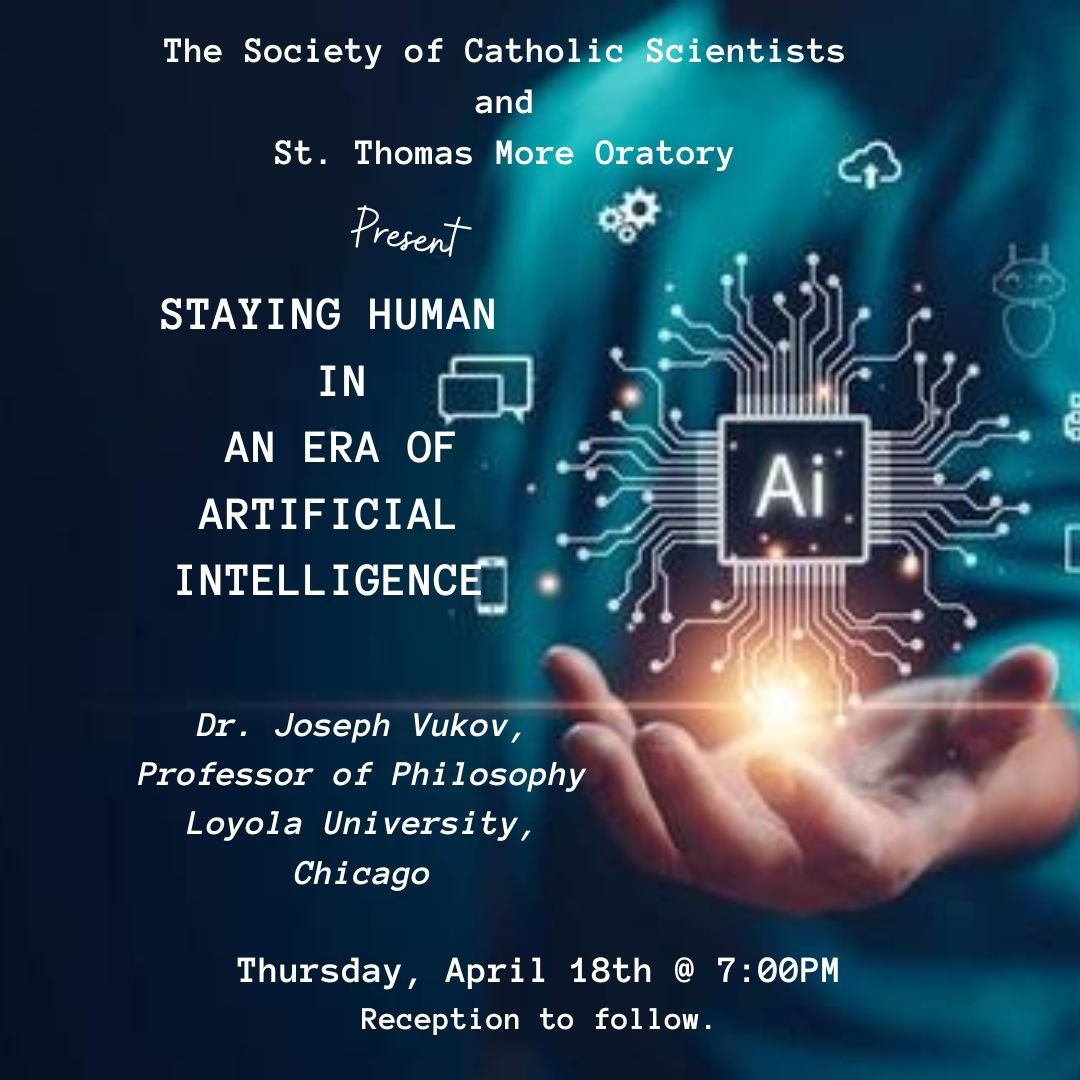 We hope you are able to join us this evening for this discussion about Artificial Intelligence. Come and see for yourself if the speaker is a live human or not. Hmmm.