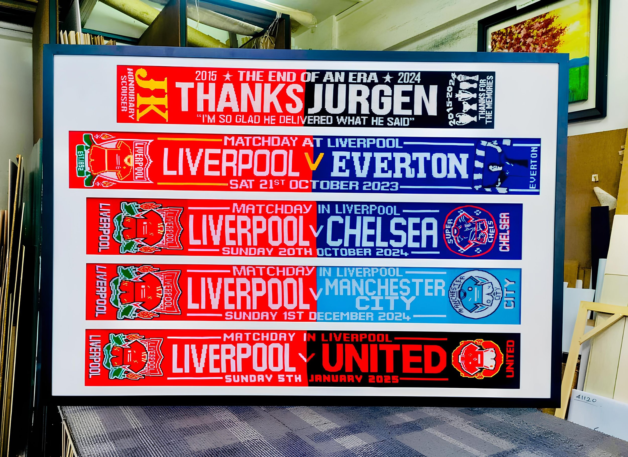 Soccer Scarf Framing