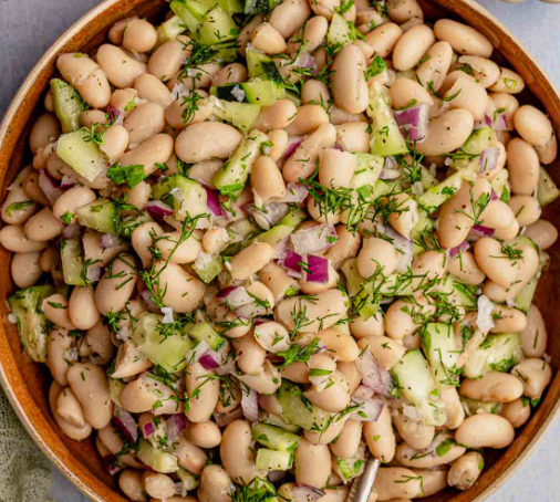 White Bean &amp; Courgette Salad with Chimichurri Chicken