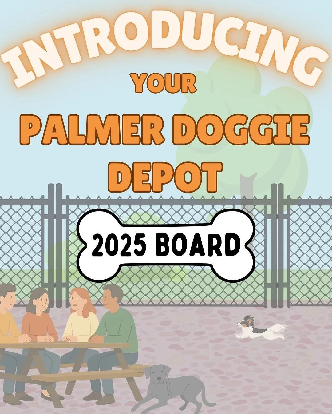 🐶 Say hello to the 2025&ndash;2026 Palmer Doggie Depot Board! 🎉
This pack of all-star volunteers is ready to keep the park fun, safe, and full of tail wags. Big thanks to each of them for stepping up! We&rsquo;re in for a pawsome year! 🐾