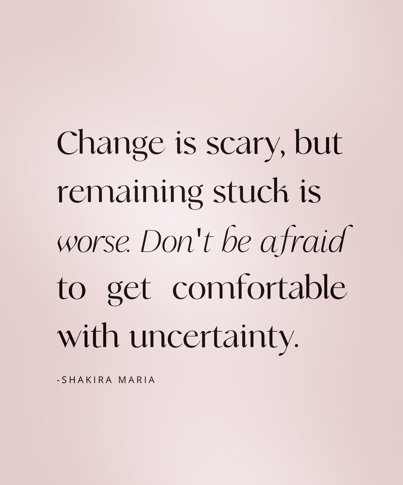 Fear of change can feel absolutely paralyzing and debilitating. But once you just let go and release your grip, finding that magic on the other side is so beautiful and so liberating. JUMP!  It&rsquo;s worth it❤️❤️