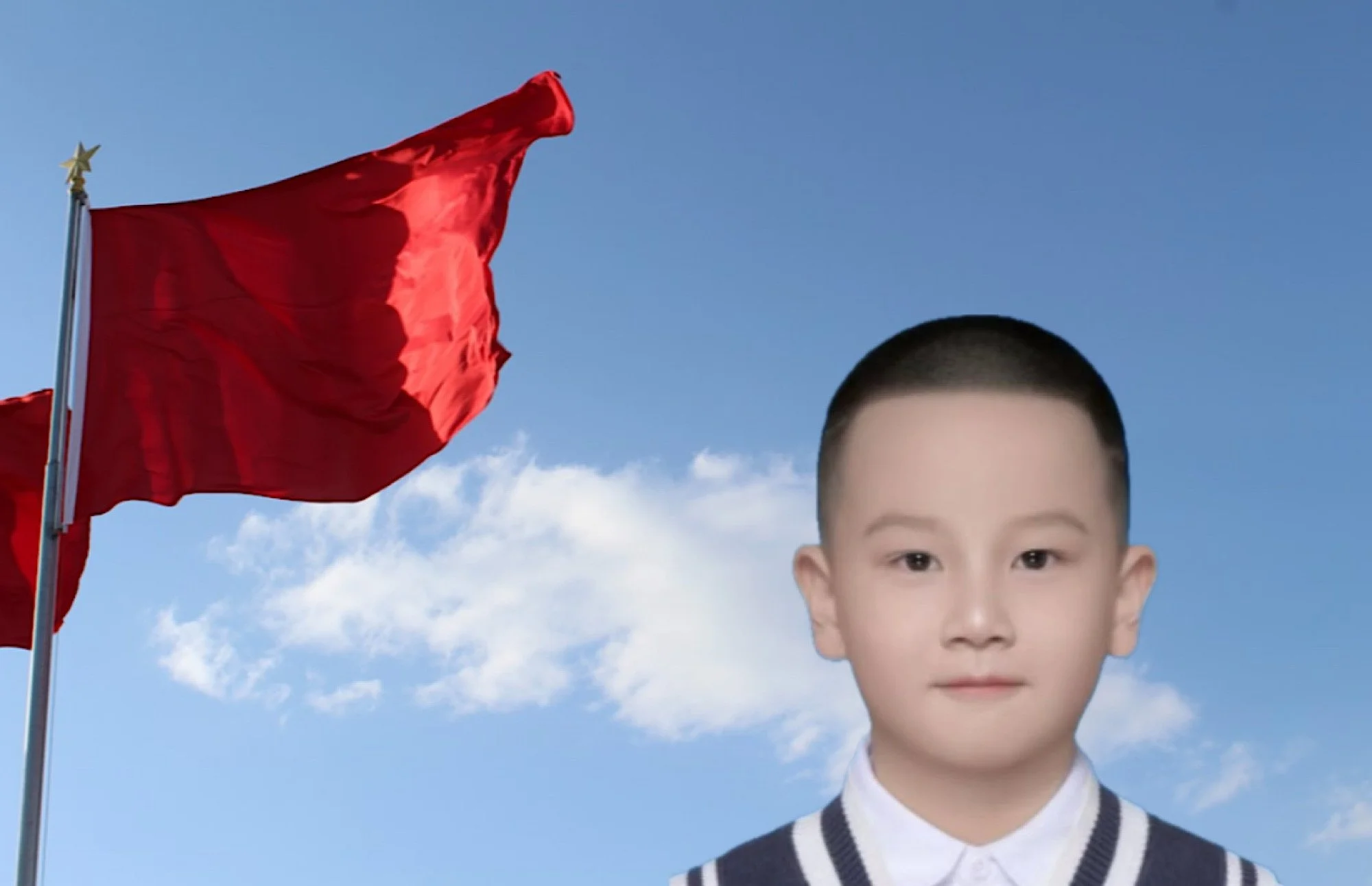 幼儿园小同学韦砚舟在升旗仪式上的精彩发言