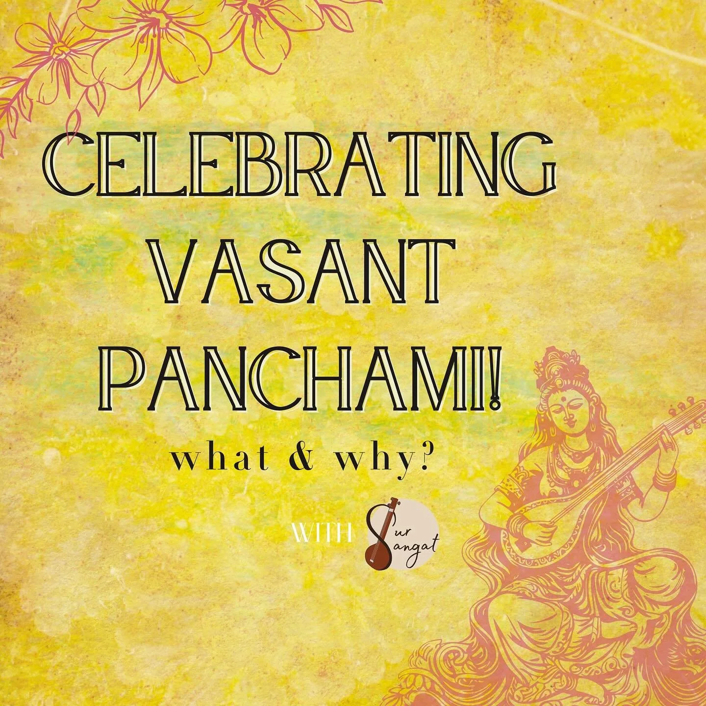 Happy Vasant Panchami- an incredibly special and auspicious day for students, especially of music. 🧡💛
What &amp; Why? Swipe ➡️to find out! 

Let us pray to Ma Saraswati as we welcome this new season, asking her to fill it with the victory of knowle