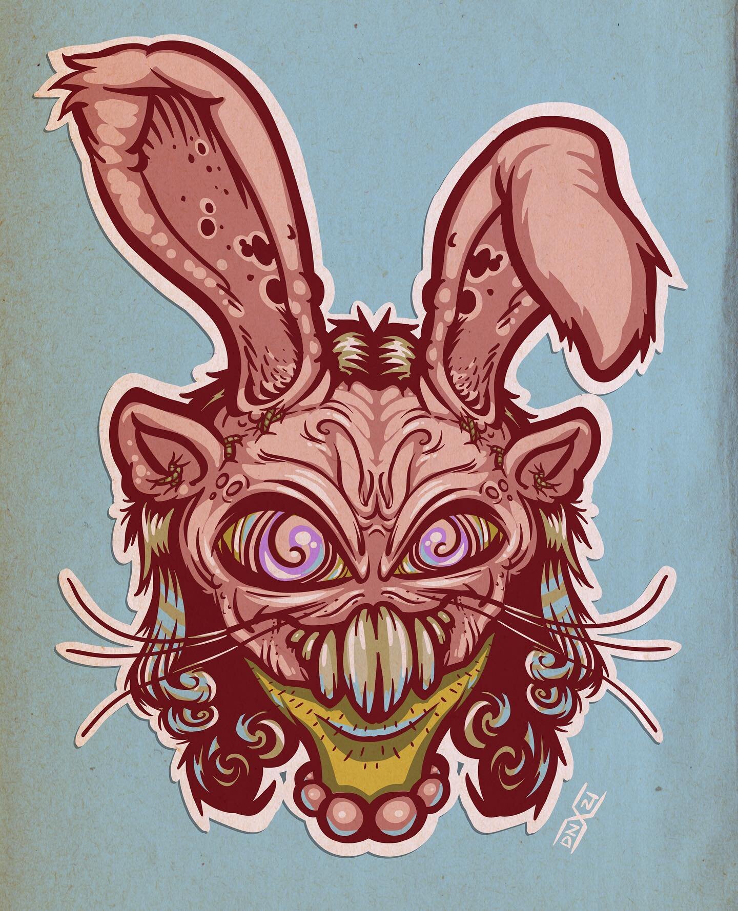Another fiend-oh rises from the pit. #monsterart #stickerartist #creepyart