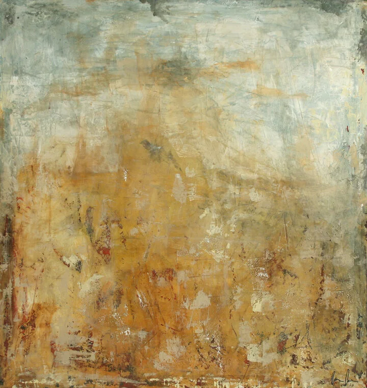 Title: The Calming Medium: Oils Acrylics and Charcoals on Canvas Size: 36"x36"x2" SOLD
