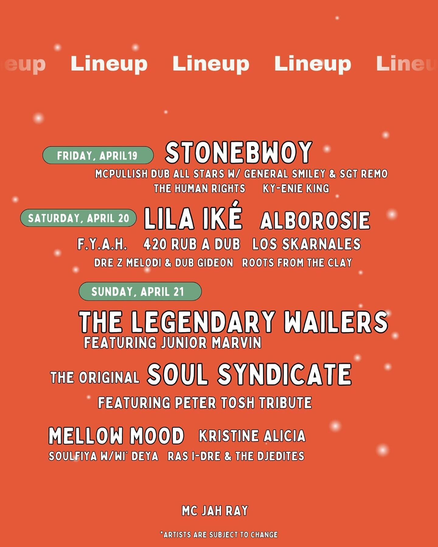 The fabulous AUSTIN REGGAE FEST line-up Aug 19, 20 and 21. Come see why Austin is the Live Music Capital of the World 🌍🎵🤩❤️ Benefiting the Capital City Food Bank @lloydstanbury  @sista_irie @austinreggaefestival @capitalcityfoodbank #totheroots #A