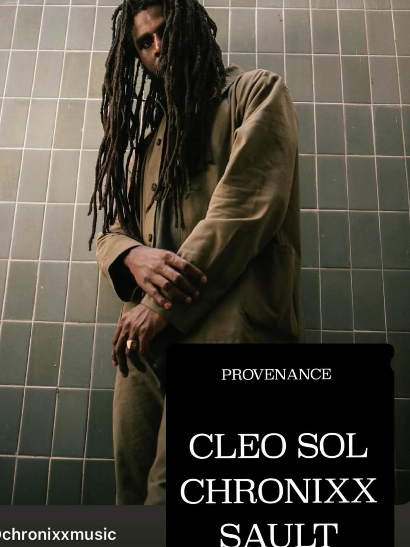 Chronixx Cleo Sol and Sault in London August 15th. 🚀🔥🦁 @sista_irie @lloydstanbury @chronixxmusic @cleosol