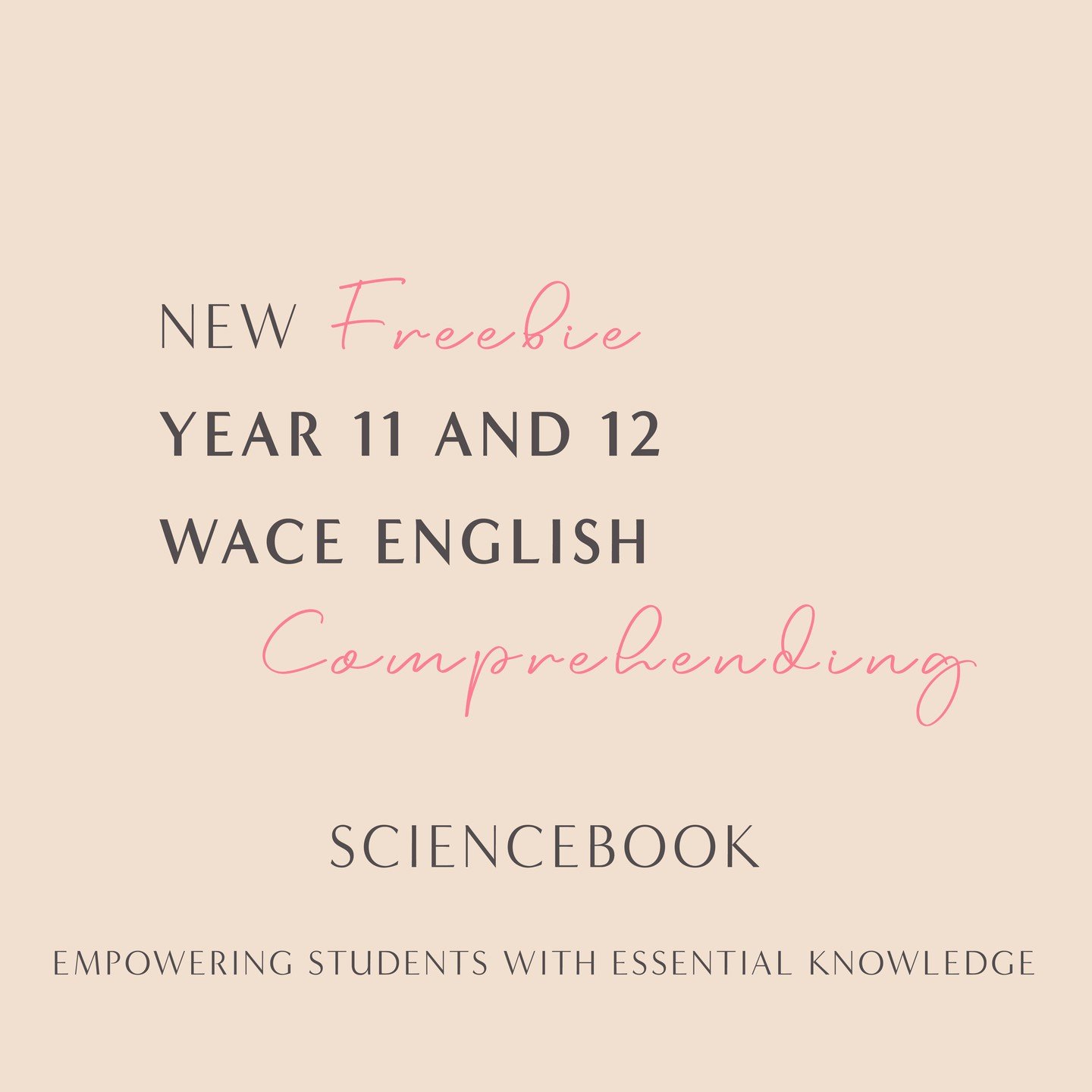 OUR NEW FREEBIE HAS ARRIVED! 🎉

The Year 11 &amp; 12 WACE English Freebie: A guide to writing short answer responses for comprehension tasks, and the comprehension section of the exam. 

Make English a breeze and download your free e-book now! ☀️

#