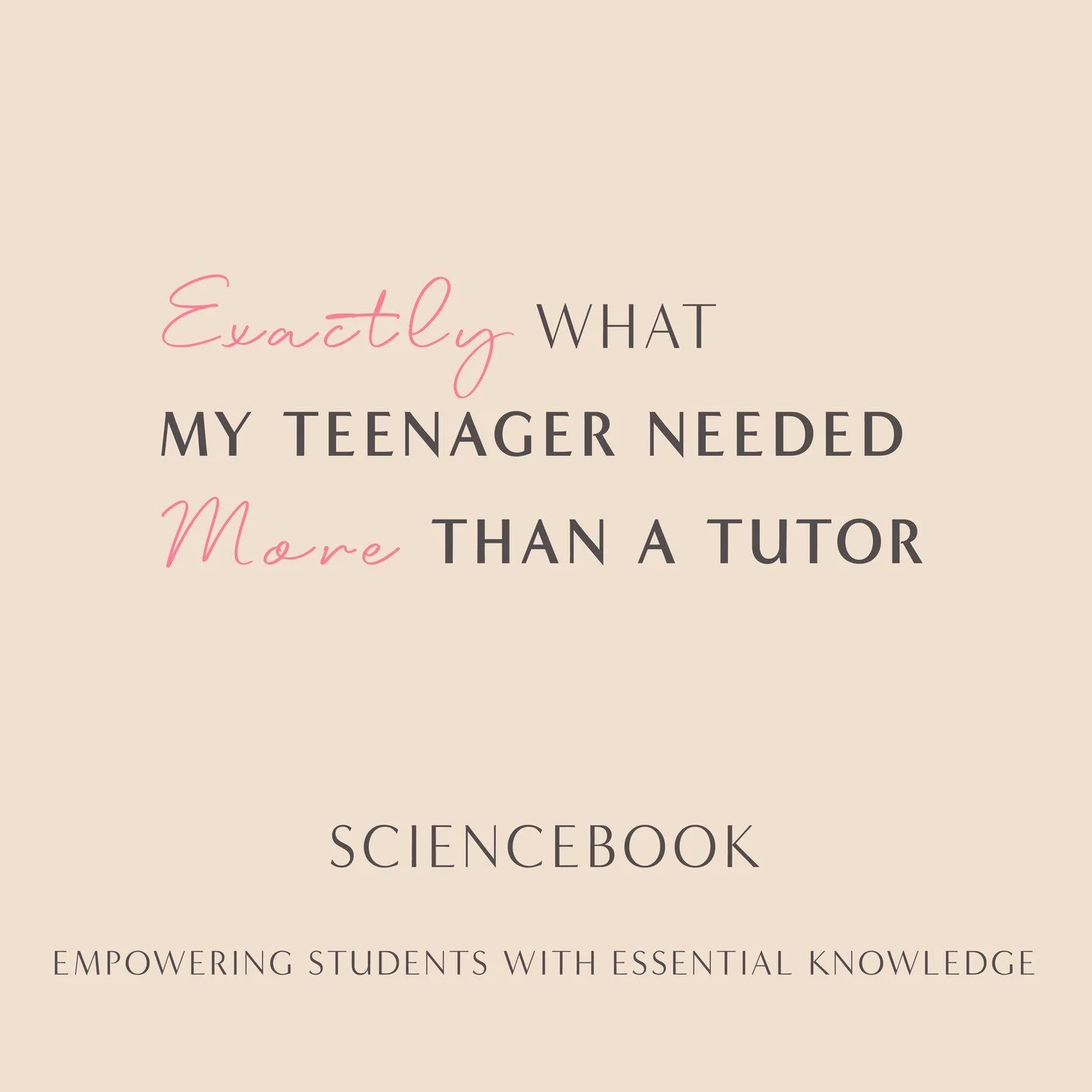 Customer Story! 

&quot;Our experience with Sciencebook Tutoring has been absolutely amazing. Rachael is an excellent tutor - knowledgeable, encouraging, patient and empathetic. Exactly what my teenager needed during a difficult period, and more than