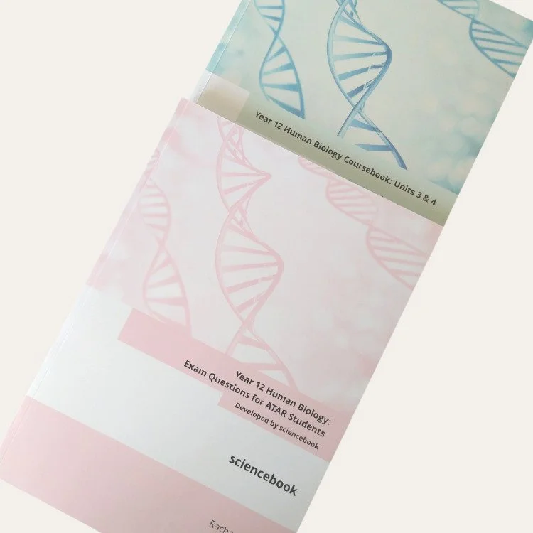 This Year, we are bursting at the seams with good things, like this Book Set for Year 12 Human Biology!

Loved by students, in the words of one of our lovely Sciencebook families:
"She was so impressed with the clarity and conciseness of the mat