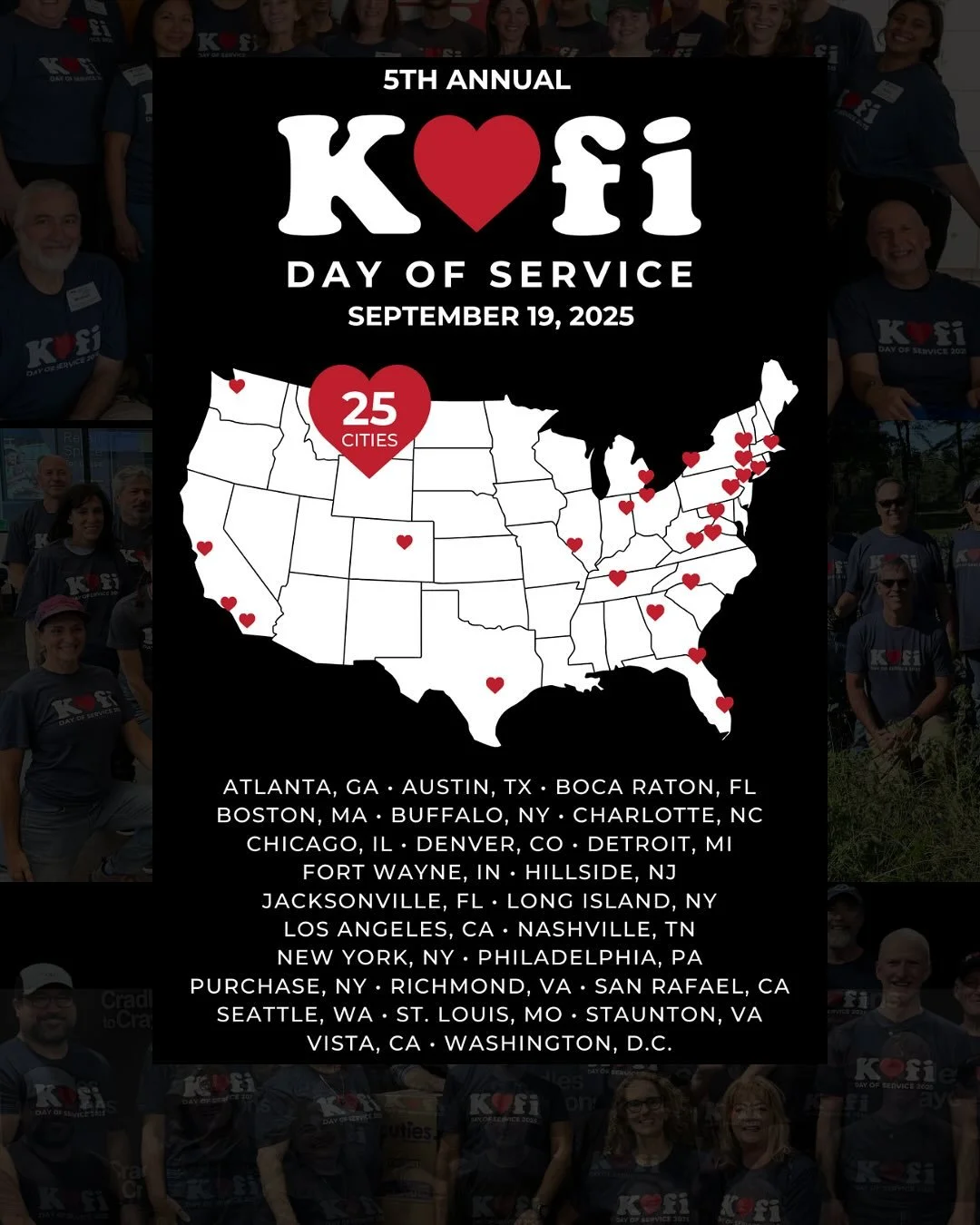 On Friday, September 19 , the 5th Annual Kofi Day of Service rocked from coast to coast as volunteers joined nonprofits to honor the life of Kofi Burbridge through acts of service.  The celebration of Kofi’s spirit brought together music lovers