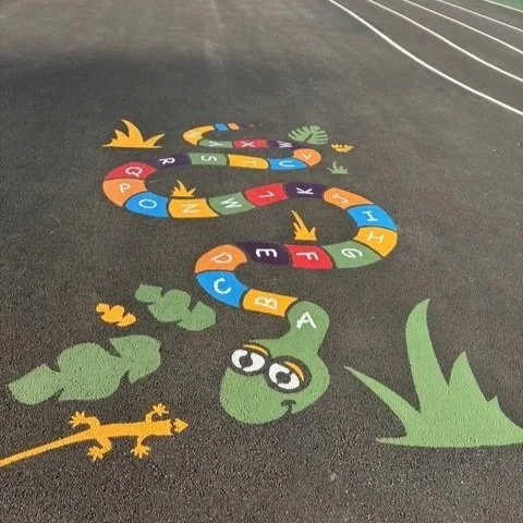George Leland Elementary playground mural games