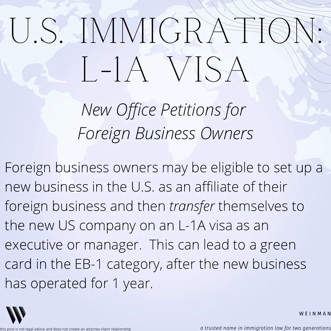 L-1A Visas for foreign business owners. #immigration