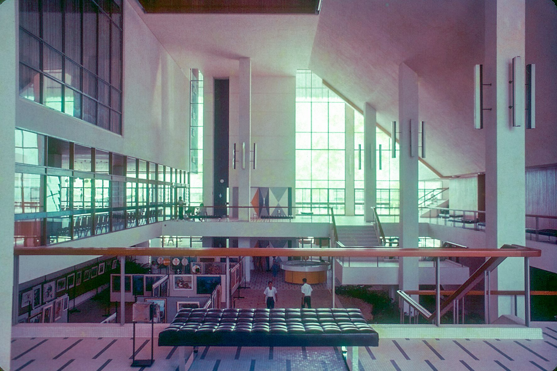 View of the central concourse with the Trade Union House on the left and the Conference Hall on the right. Source: Datuk Seri Lim Chong Keat