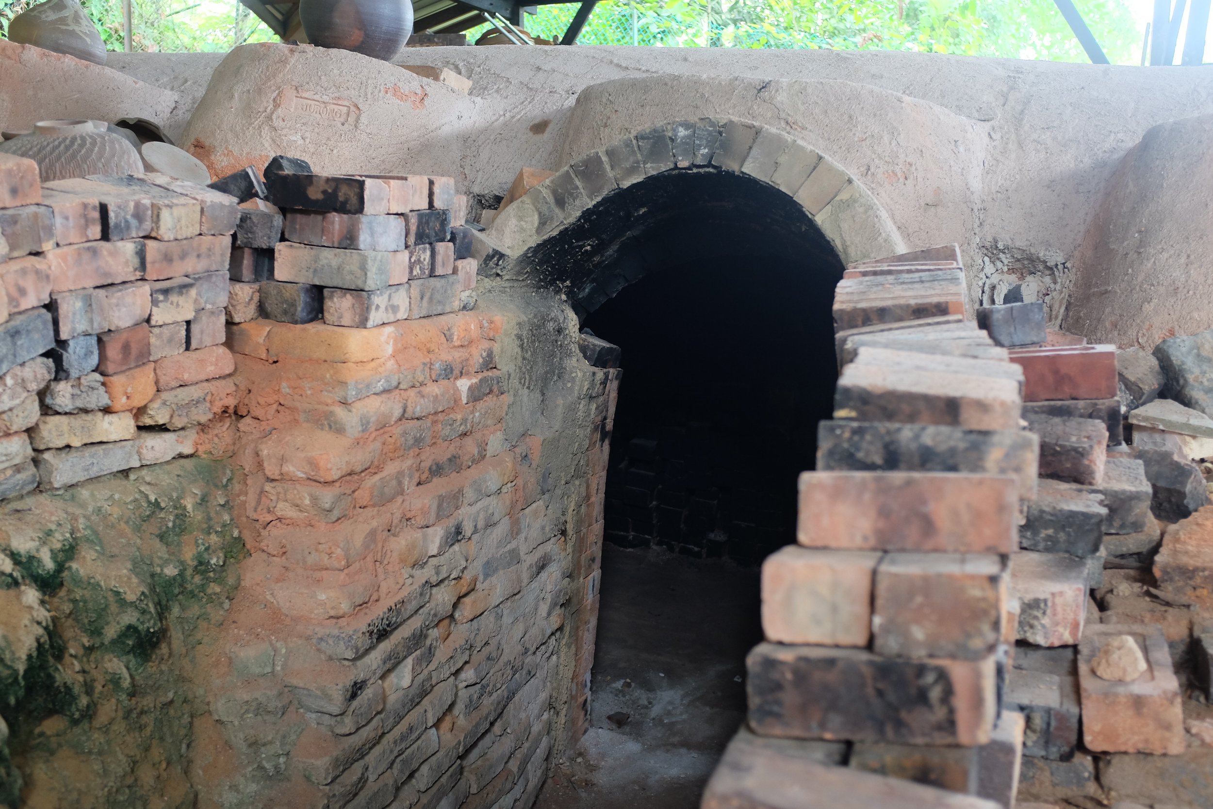 The entrance into the main chamber of the kiln, where pottery pieces are placed. SOURCE: JNZL