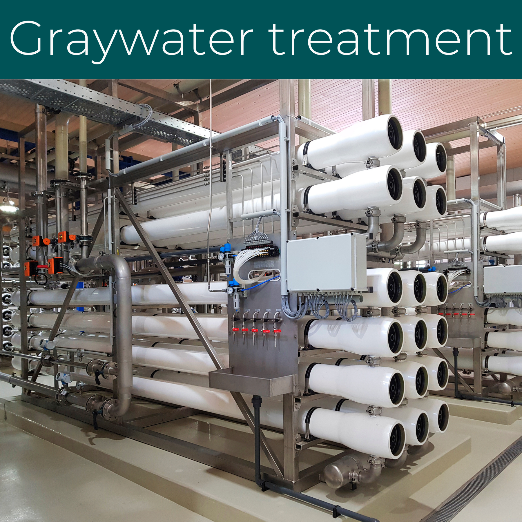 Graywater can be treated on-site to be used again for non-portable needs such as irrigation.