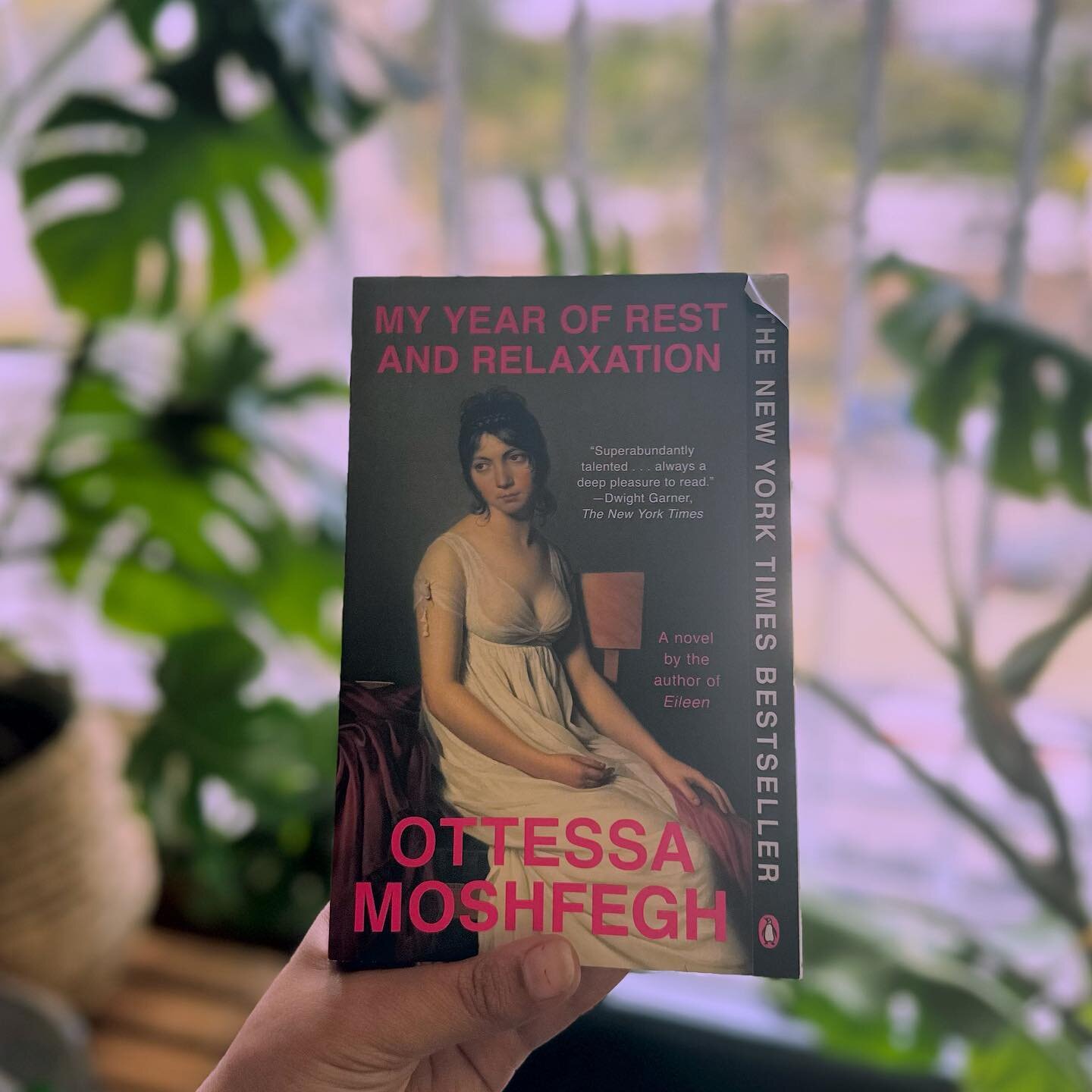 𝓑𝓸𝓸𝓴 𝓡𝓮𝓿𝓲𝓮𝔀 MY YEAR OF REST AND RELAXATION: What a ride. This book was NOT what I was expecting, and I was thrilled by it. The cover and title always intrigued me, but I didn&rsquo;t know much about it. I assumed a period piece from those t