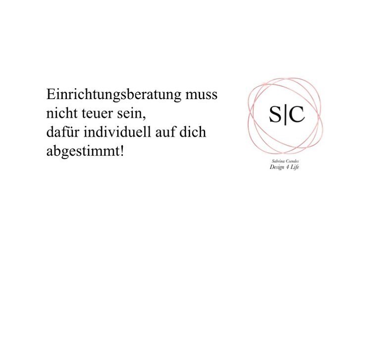 F&uuml;r alle, die mich noch nicht kennen, mein Name ist Sabrina und ich bin #interiordesigner - in aus Leidenschaft❤️!

Ich bin der &Uuml;berzeugung, dass egal wie gro&szlig; oder wie klein dein Wohnraum ist, gemeinsam holen wir das beste heraus und