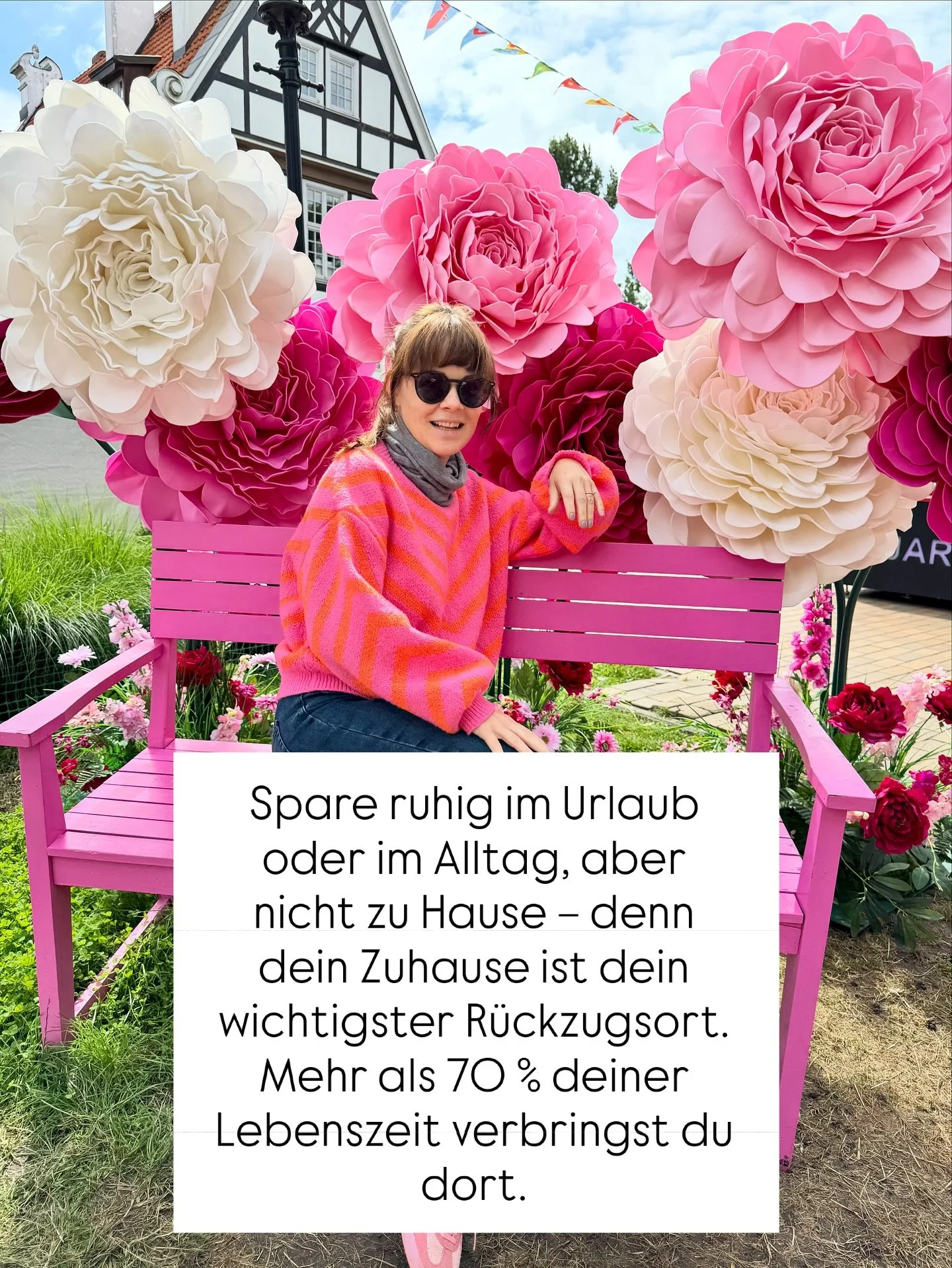 Spare im Urlaub oder im Alltag &ndash; aber nicht in deinem Zuhause.

Denn: Dein Zuhause ist dein wichtigster R&uuml;ckzugsort 🏡❤️

👉 Hier verbringst du &uuml;ber 70 % deiner Lebenszeit.

Darum lohnt es sich, in Wohlf&uuml;hlr&auml;ume zu investier