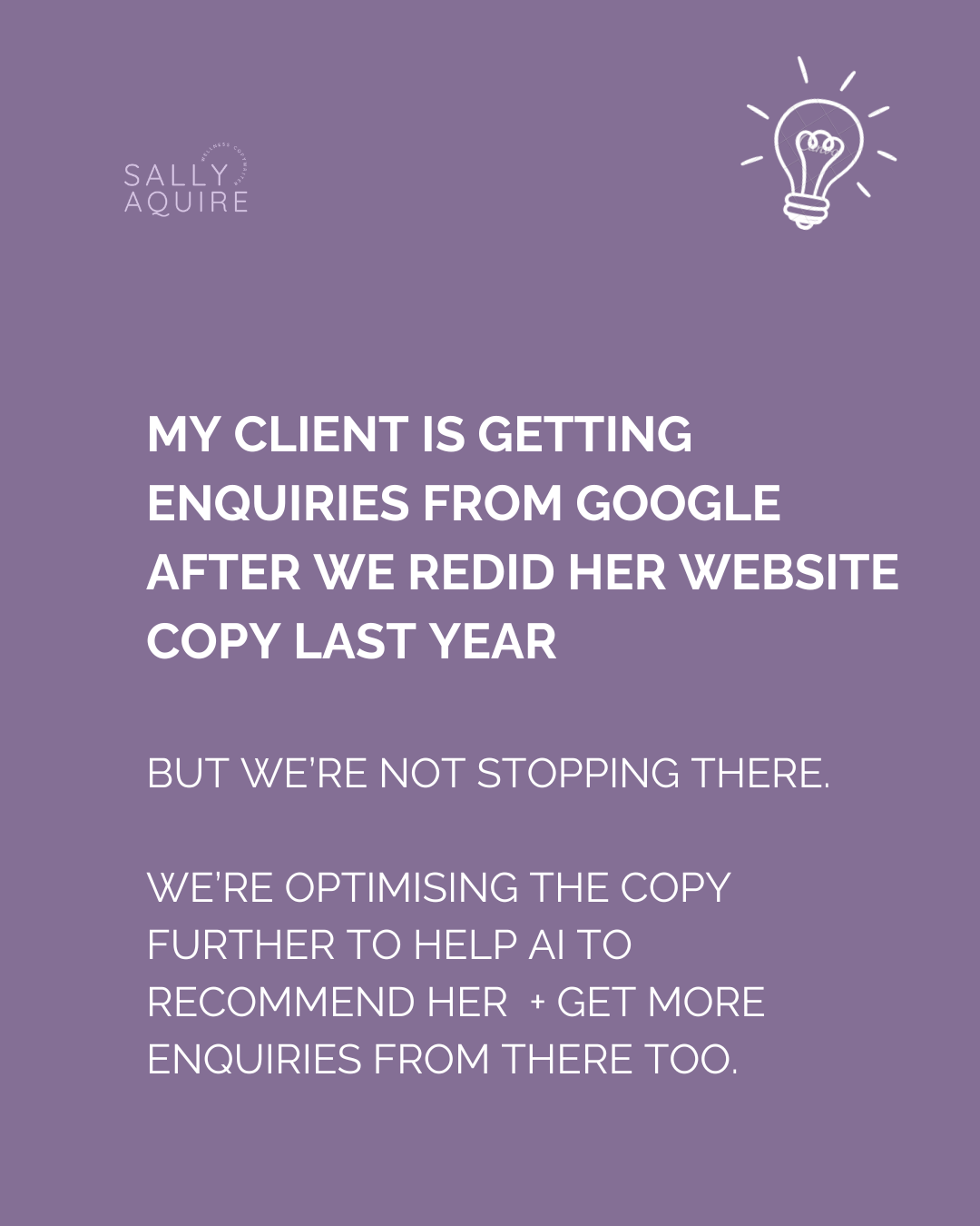 How a Hypnotherapist Now Gets Google Enquiries After Our Website Copy Refresh And Why We're Now Optimising for AI Search Too