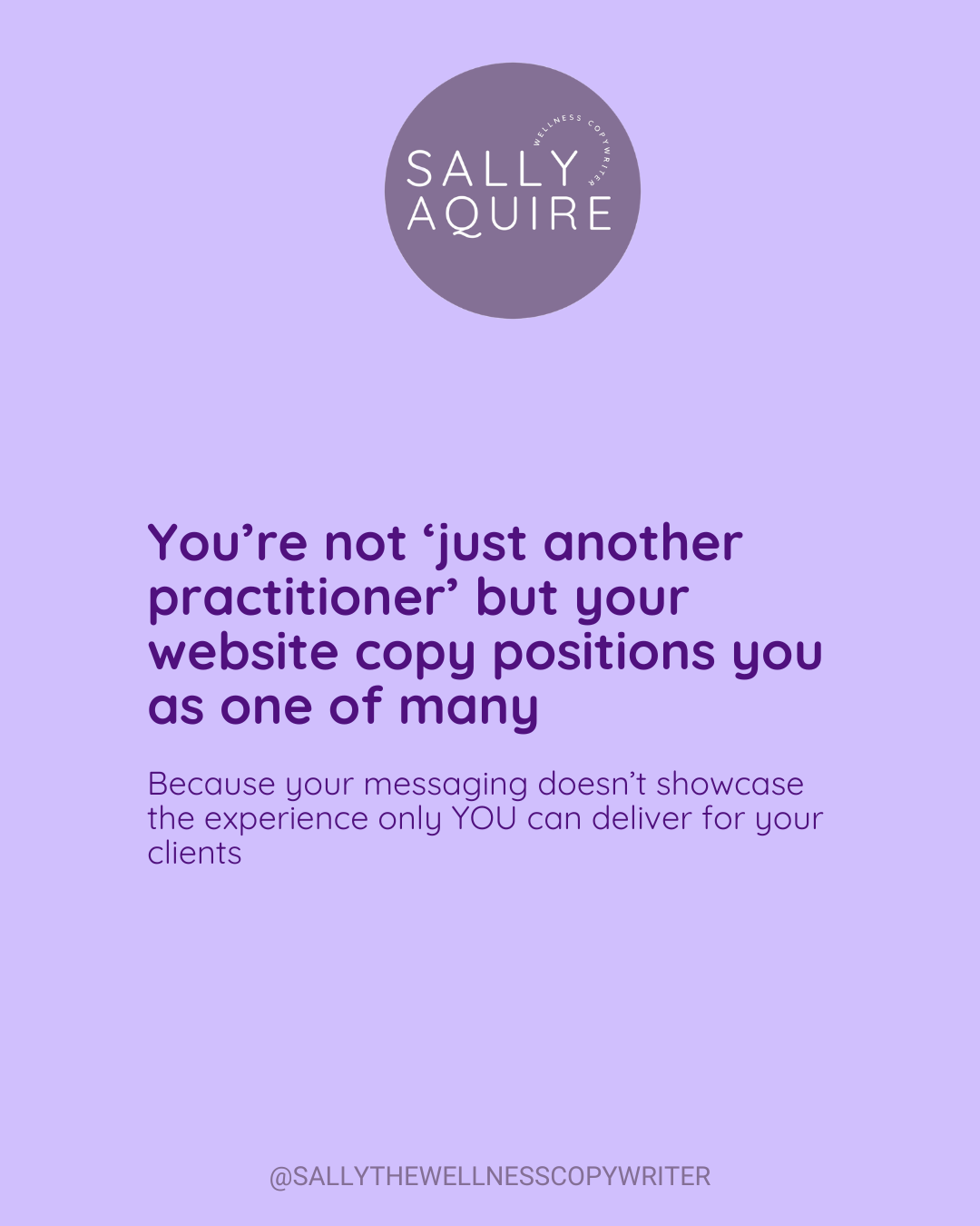 You're Not Just Another Practitioner But Your Website Copy Makes You Seem The Same As Your Competitors