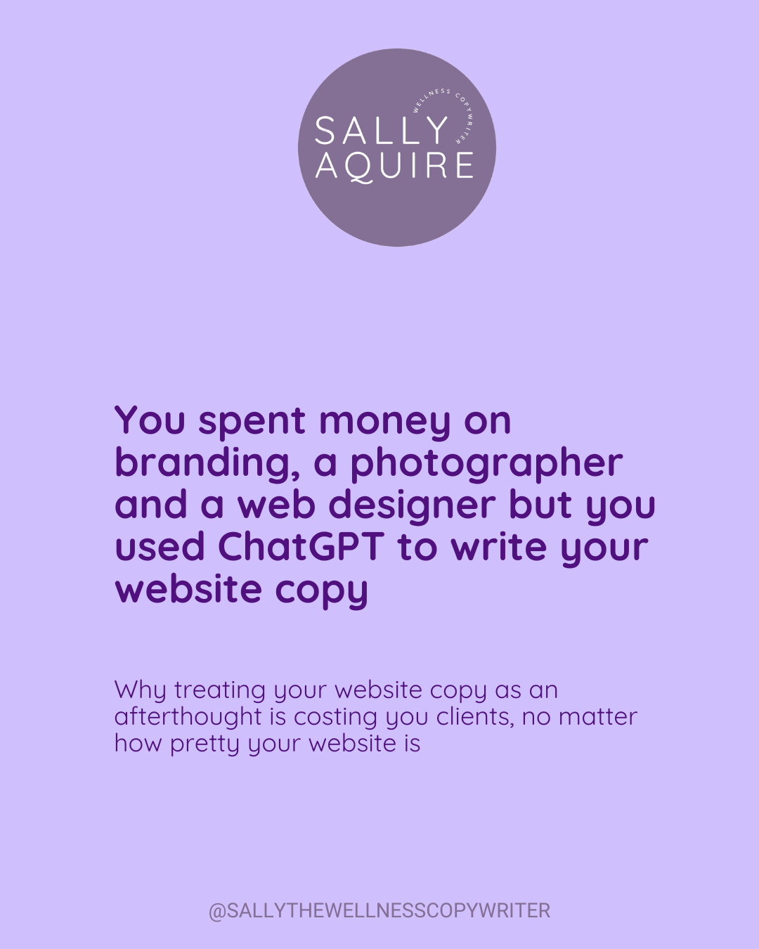 You Spent Money on Branding, a Photographer and a Web Designer But Used Claude to Write Your Website Copy. Here’s Why Your Website Still Isn’t Bringing Clients Consistently. 