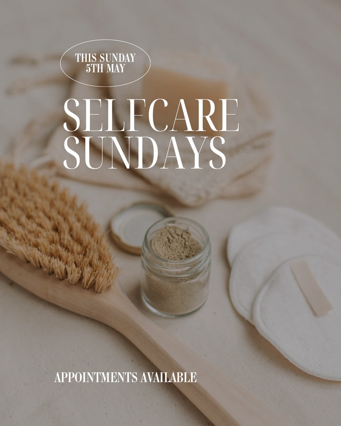 SelfCare Sundays ☁️✨

We have availability for this Sunday 5th May.

For more info &amp; how to book 
Website: www.atthebay.co.uk
Reception: 01702936156
Text/Whatsapp : 07708384740

Opening Times

Monday Closed
Tuesday 9:00 - 20:00
Wednesday 9:00 - 2