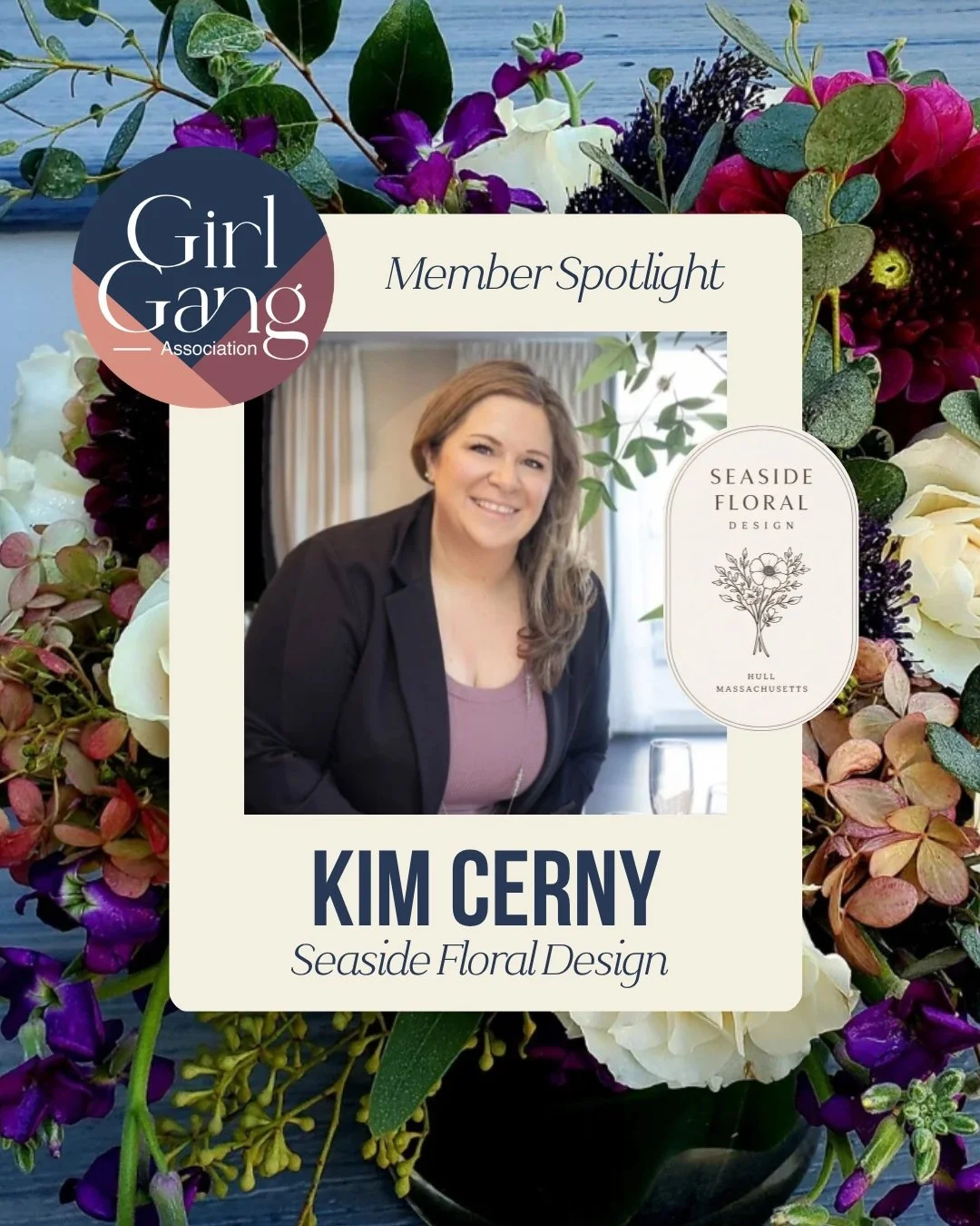 Say hello to Kim Cerny &mdash; floral designer, small business owner, mom, and one of talented humans in our gang. Kim founded Seaside Floral Design around a simple belief: flowers can make any moment special. Not just weddings and milestone celebrat
