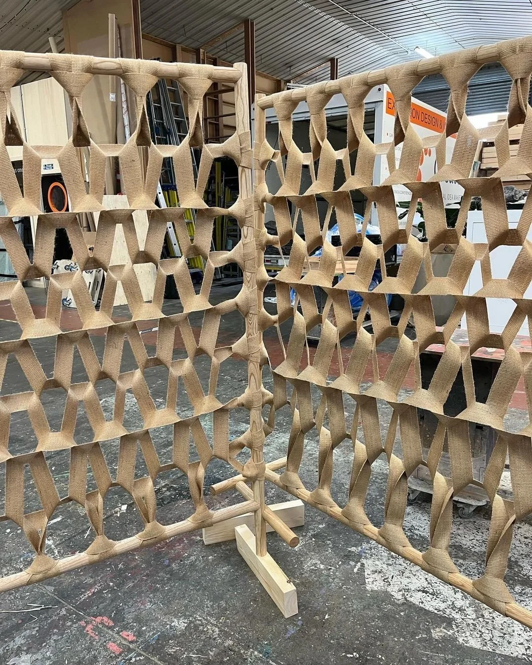 Handmade scenic element for festival pop-up