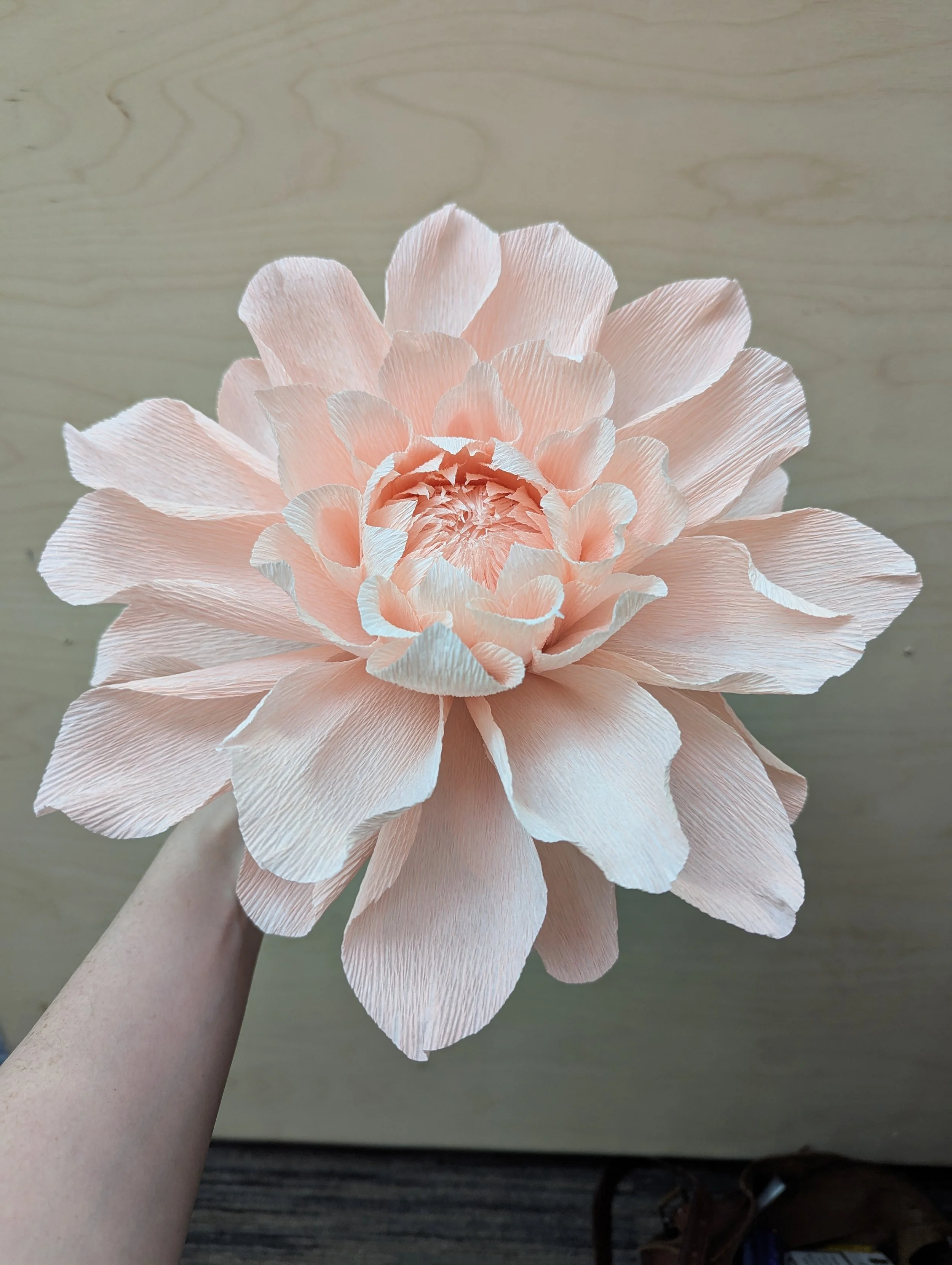 handmade paper flower created in house at Creator