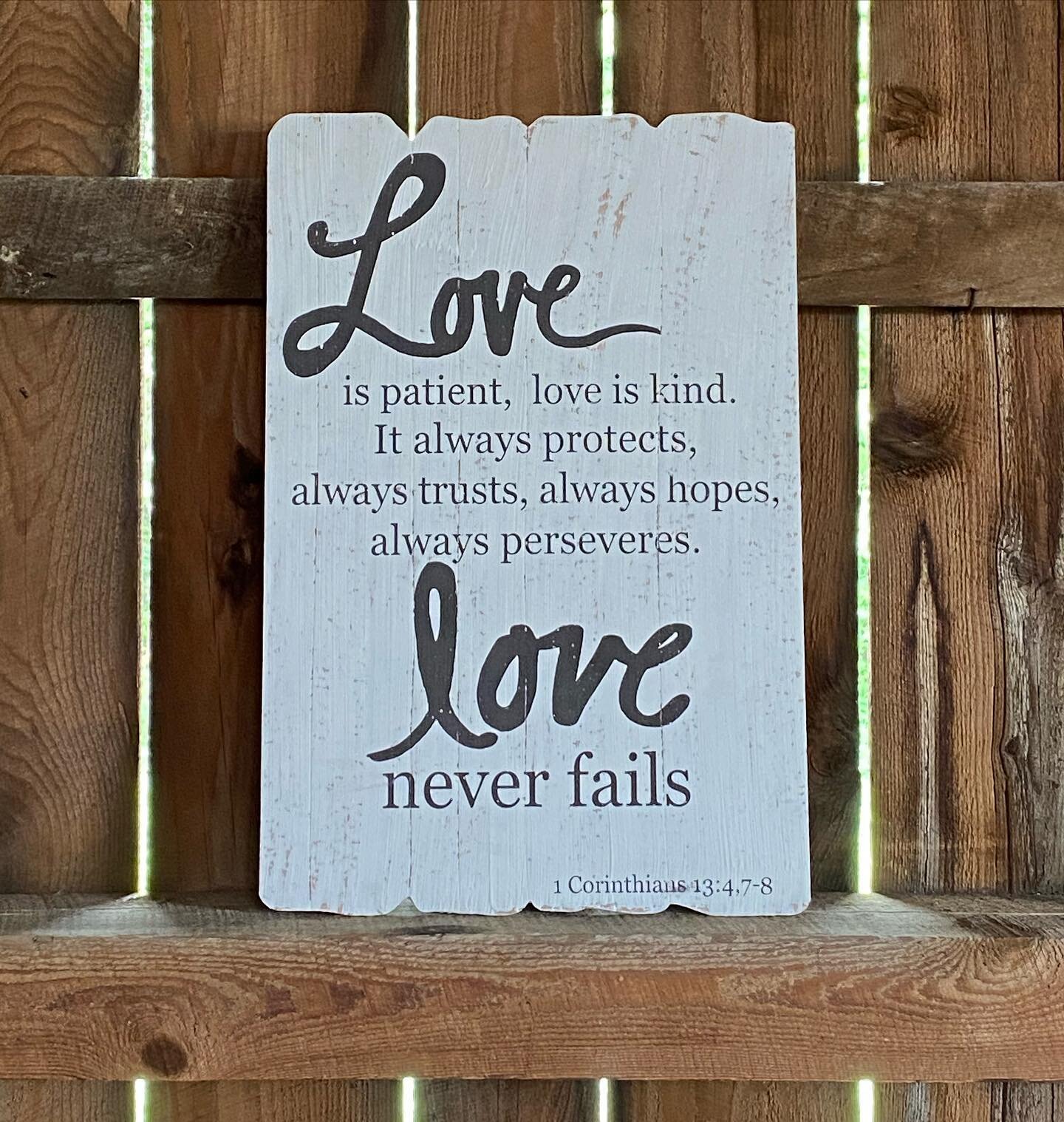 Love is patient, love is kind!