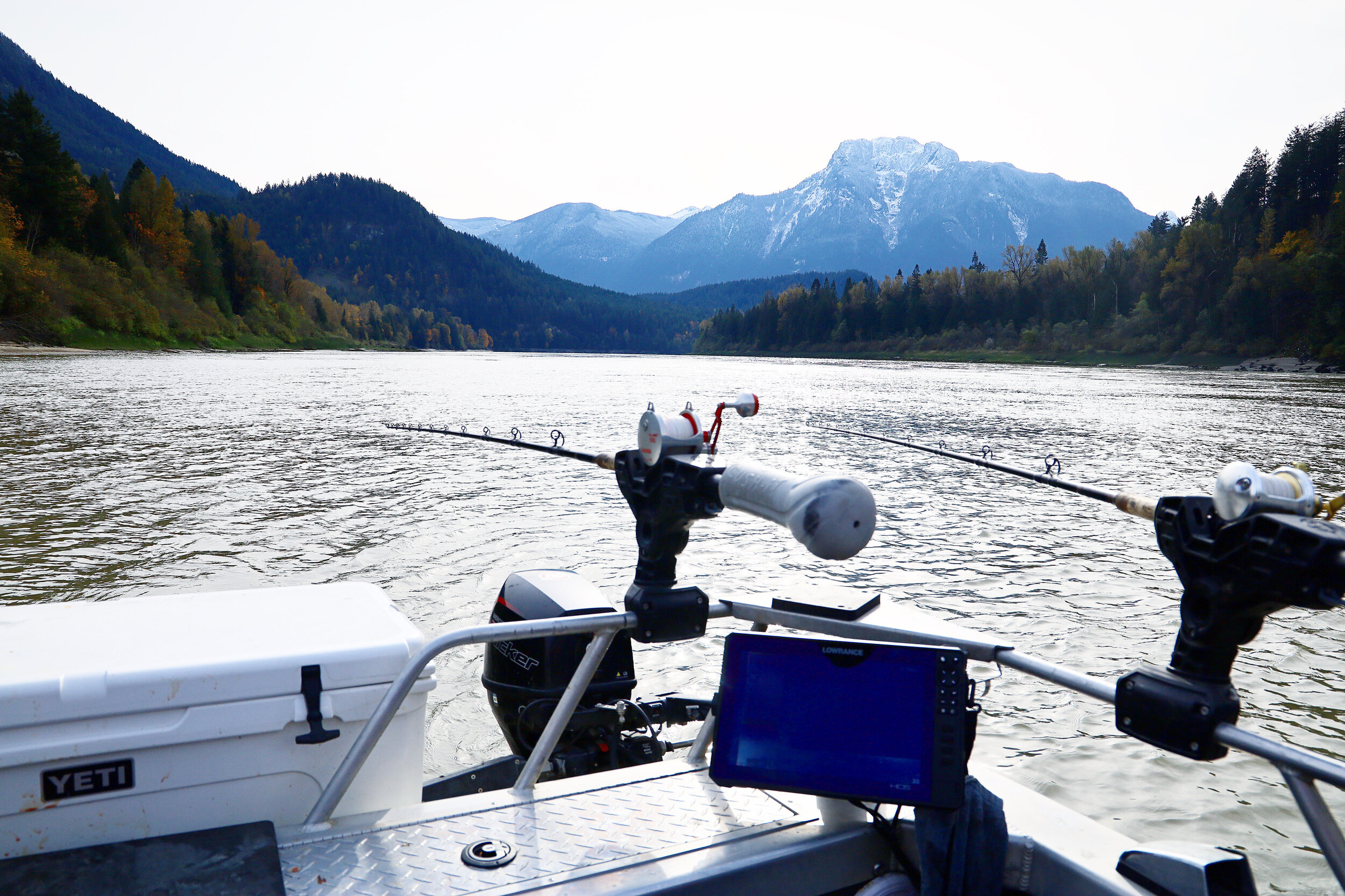   Burnewiin Rod Holders, Accurate Reels, and Custom Rods Help Us Reel In Sturgeon When We Fish On The Fraser River  