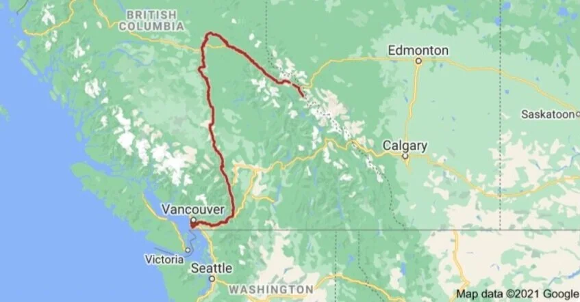   The Fraser River Is Highlighted In Red  