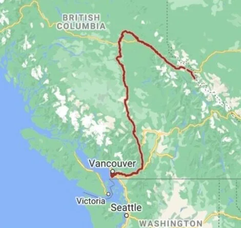   The Fraser River Is Highlighted In Red  