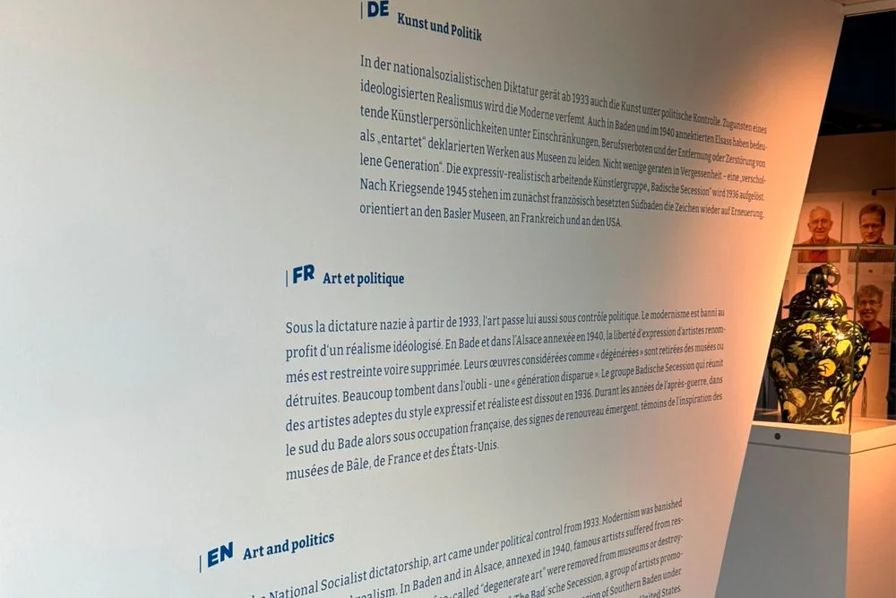 Dreiländermuseum Lörrach // Ausstellungsbeschriftung direkt auf den Museumswänden