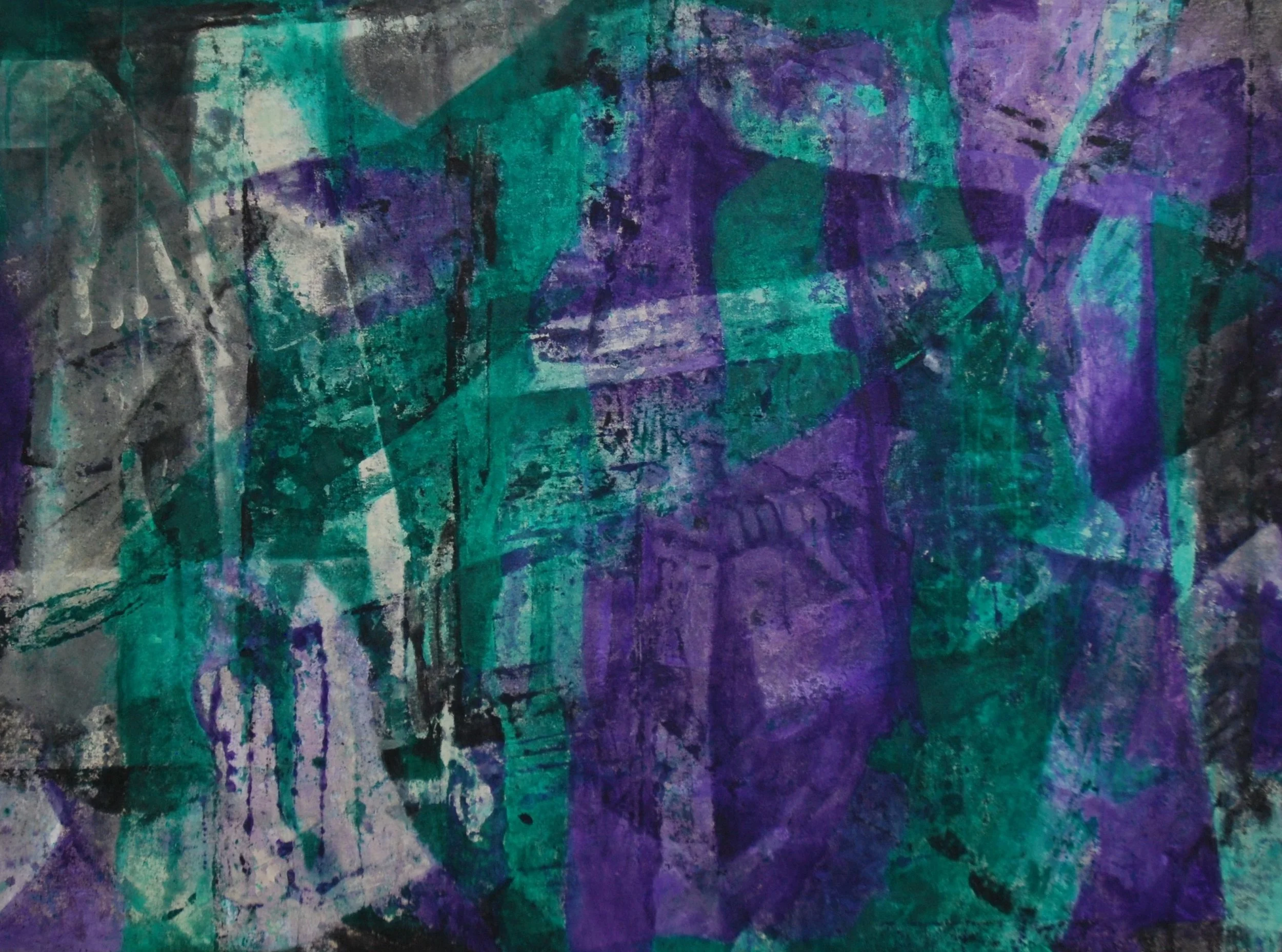 Untitled #2. Acrylic on Raw Canvas, 85cm x 115cm, 2022